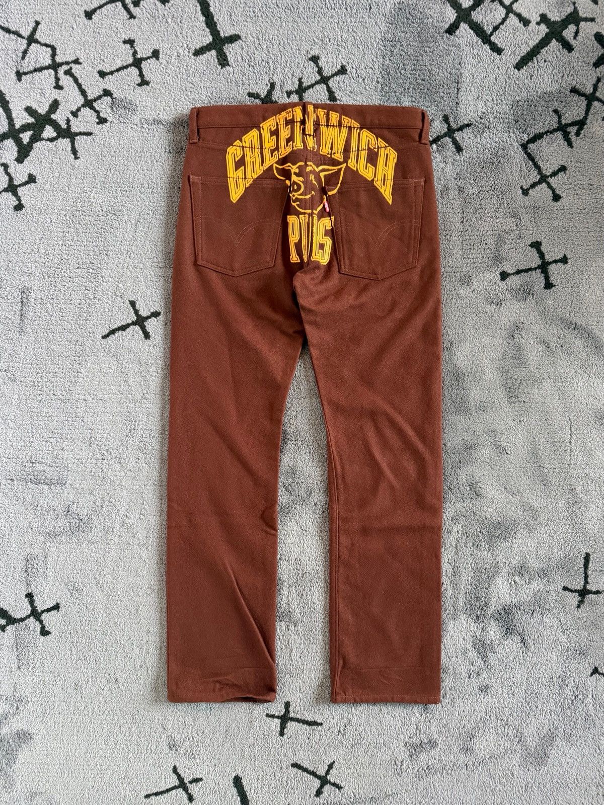 Junya Watanabe AW02 Junya Watanabe CDG Greenwich Pigs Brown Wool Pants Size US 32 / EU 48 - 2 Thumbnail