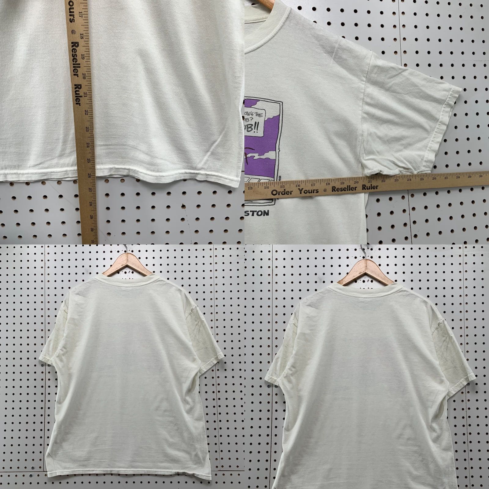 Gildan VINTAGE Lobster Funny Shirt Mens L White Gildan T-Shirt Short Sleeve Crew Neck Cotton Graphic Print Summer Funny 90s? Size US L / EU 52-54 / 3 - 8 Thumbnail