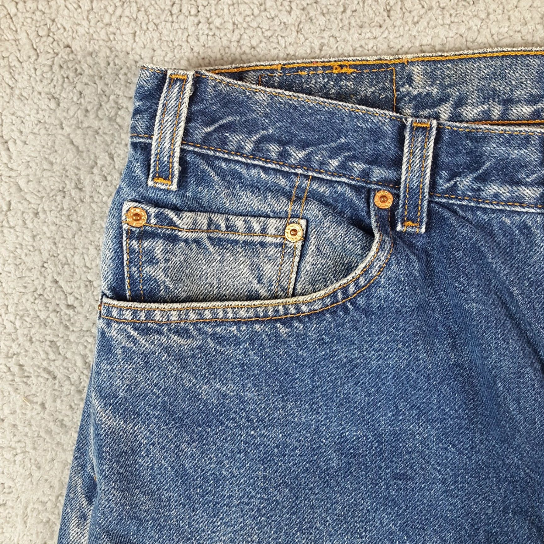 Levi's VINTAGE Levi's 505 Jeans 38x30 Straight Denim Blue 90s Western Cowboy Mens Size US 38 / EU 54 - 3 Thumbnail