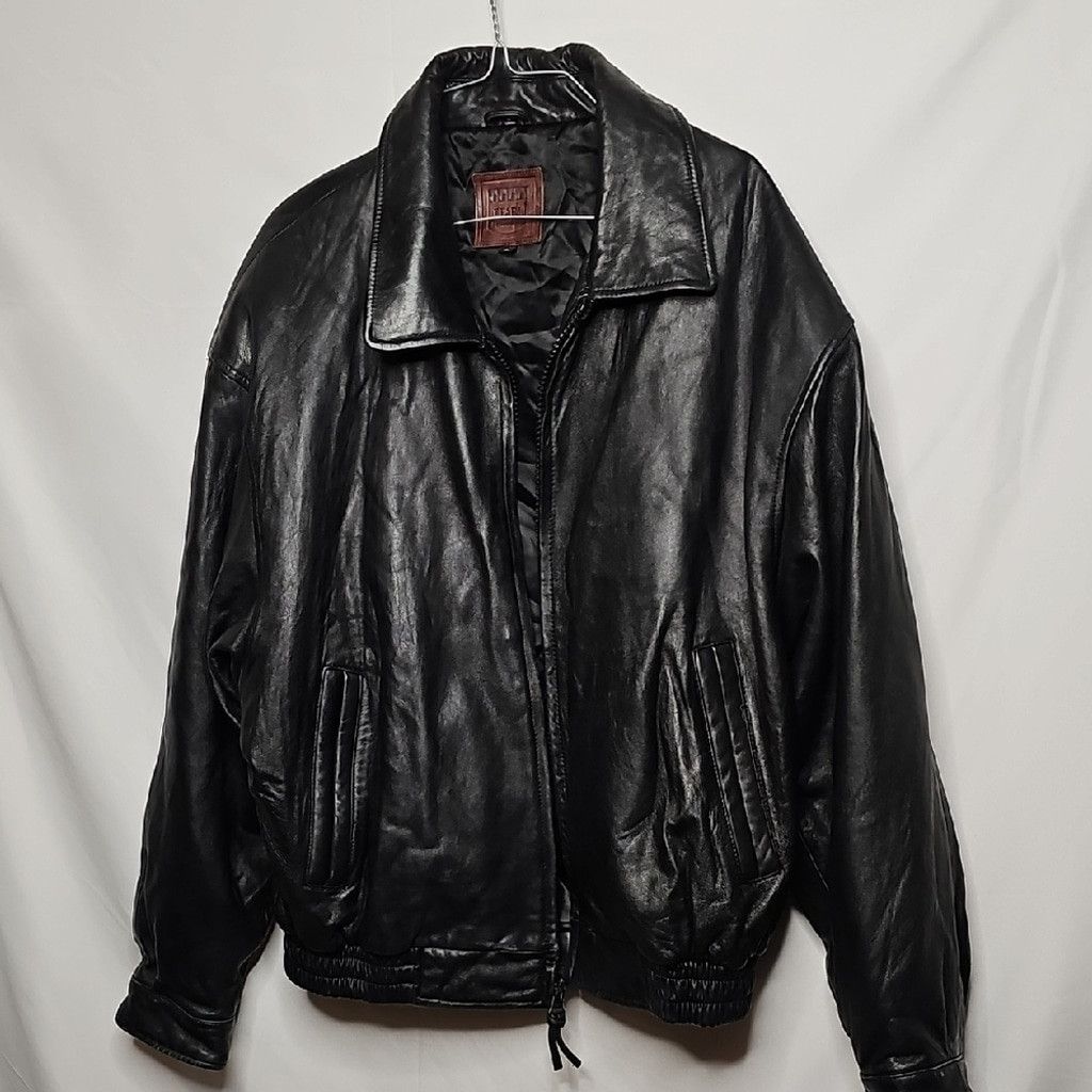 The Unbranded Brand J. Park Collection Black Geniune 100% Lamb Leather Jacket L Size US L / EU 52-54 / 3 - 1 Thumbnail