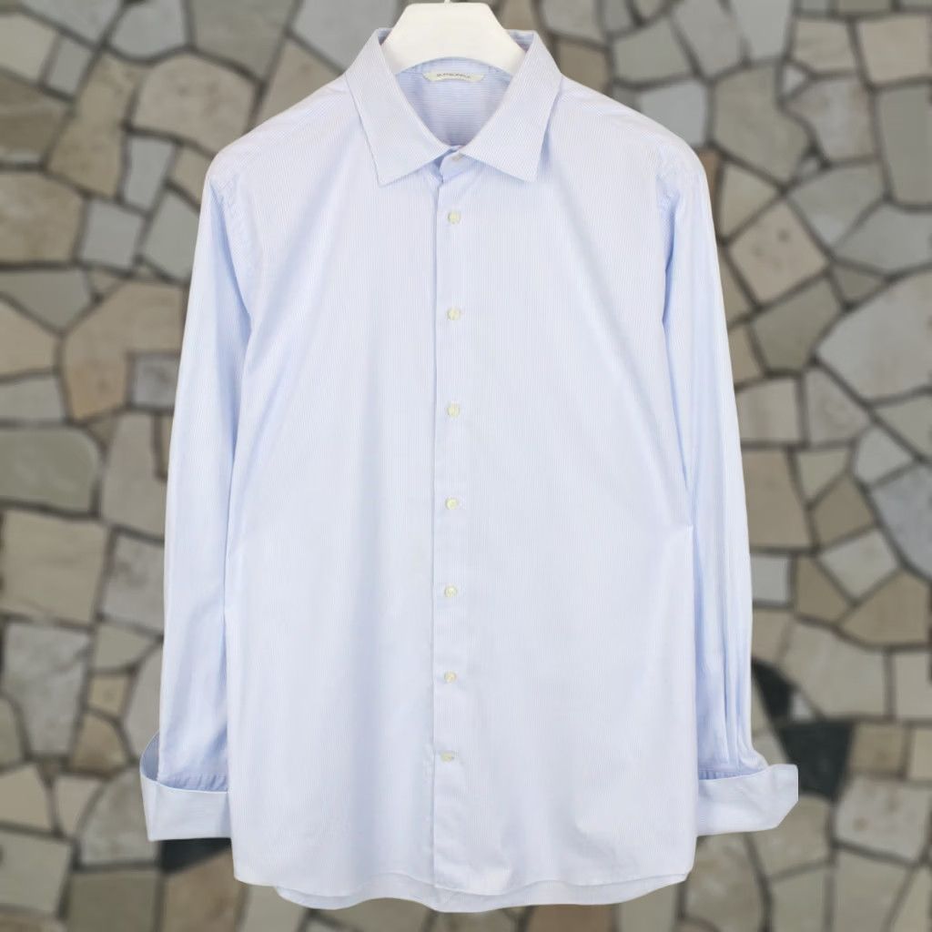 Suitsupply SUITSUPPLY Slim Fit Formal Shirt Men's 3XL Spread Collar Pinstriped Button Size 48R - 1 Thumbnail