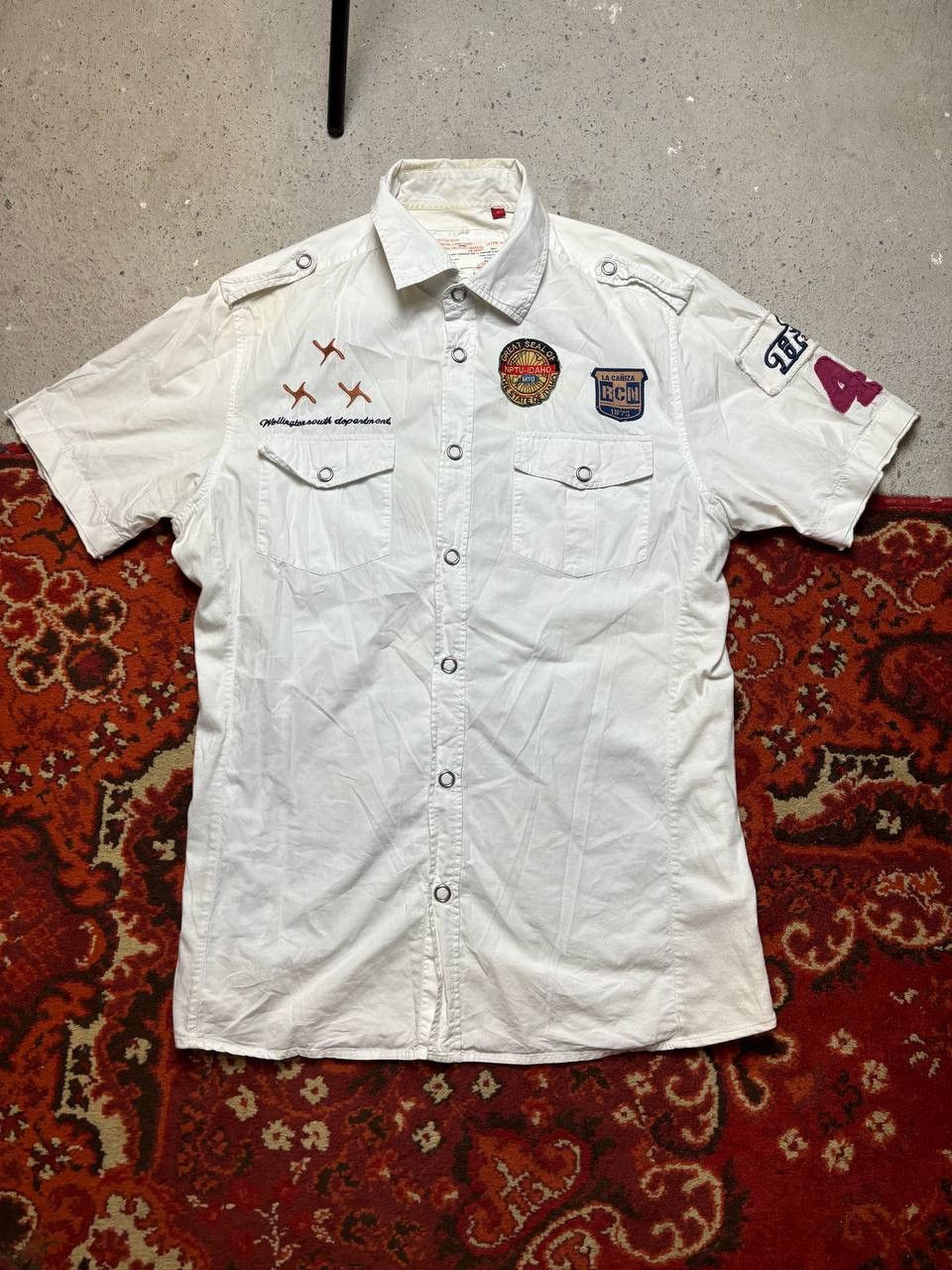 Vintage Vintage Y2K Fremont YMCA Military Post Avantgarde Shirt Size US M / EU 48-50 / 2 - 1 Thumbnail