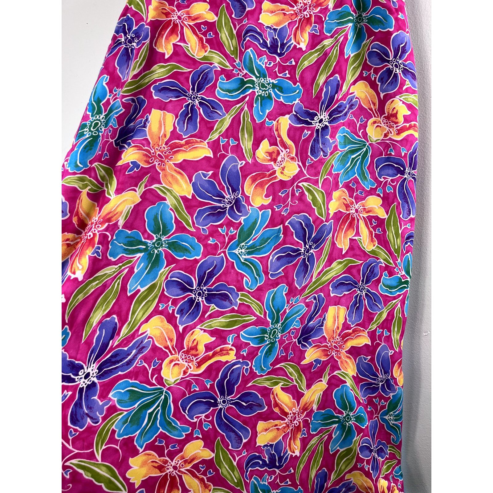 Vintage Vintage Vibrant Floral Madison Studio Silk Skirt 10 Size 32" / US 10 / IT 46 - 3 Thumbnail