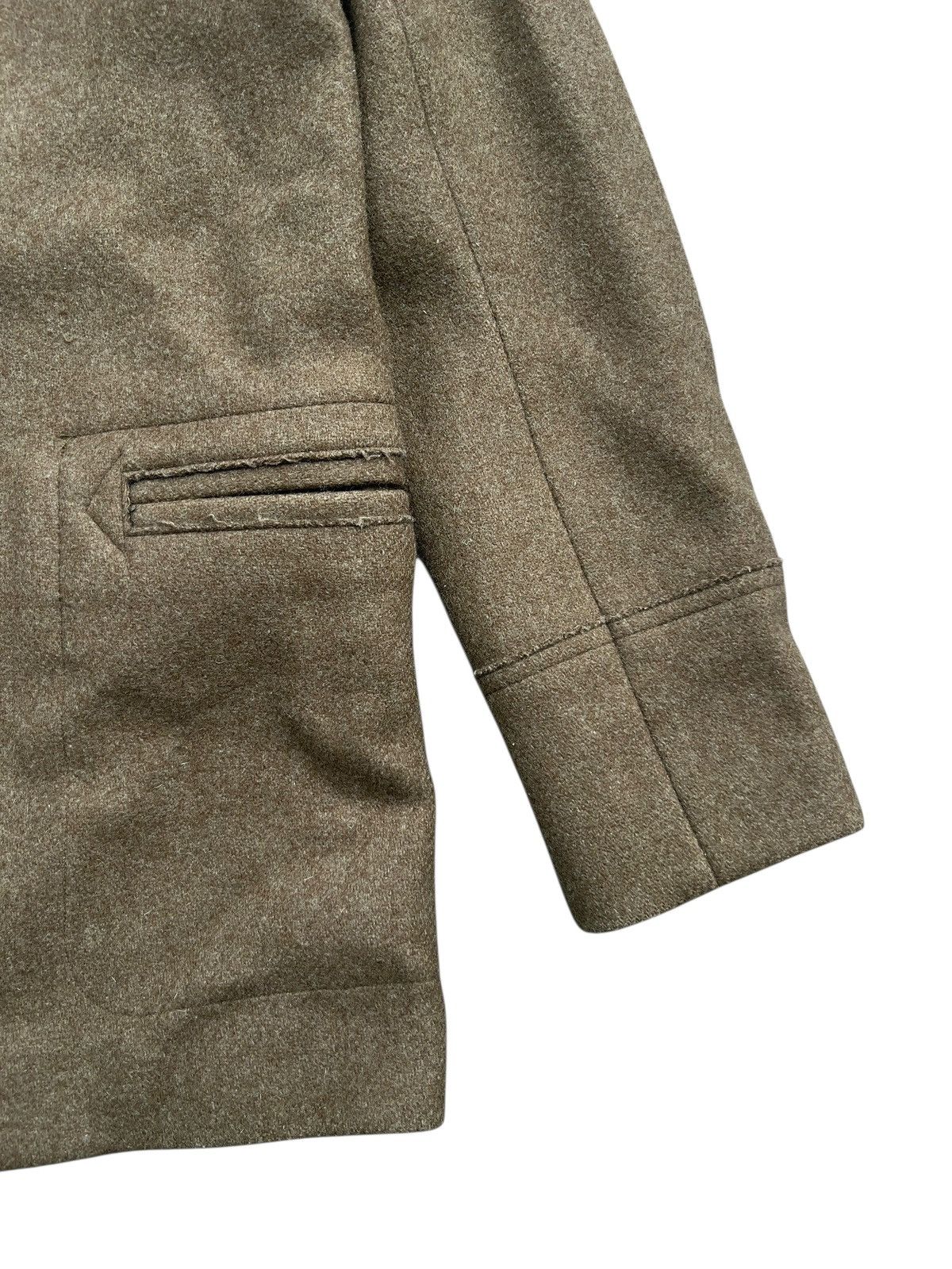 Issey Miyake Issey Miyake Sunaokuwahara Army Green Fur Woll Jacket Size US S / EU 44-46 / 1 - 6 Thumbnail
