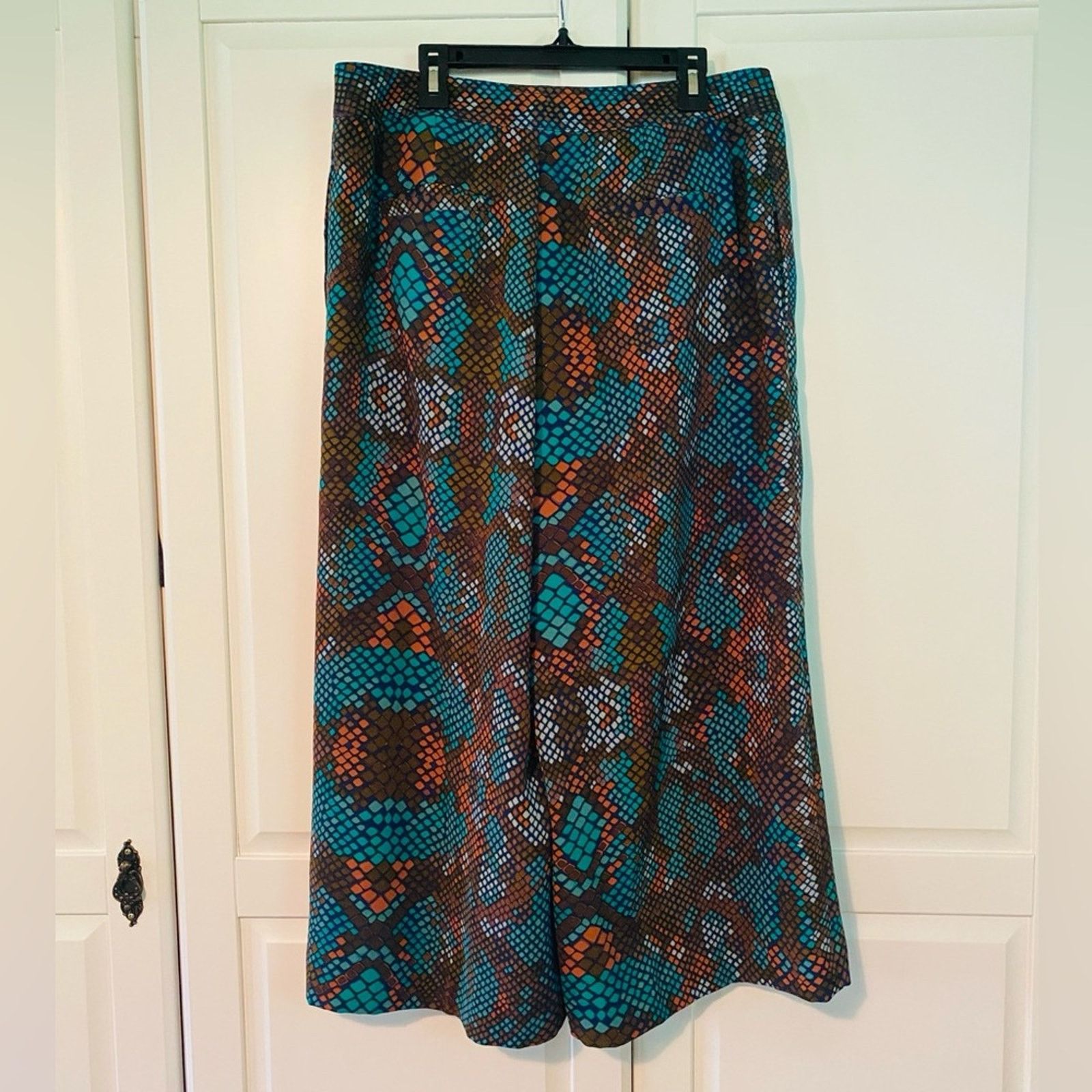 Anthropologie Anthropologie Wide Leg Cropped Trousers Size 28" / US 6 / IT 42 - 2 Thumbnail