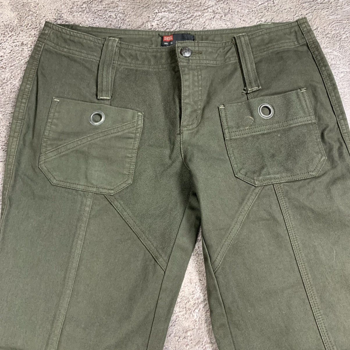 Vintage Vintage Y2K Diesel Baggy Cargo Pants Streetwear Bleached 31 Size 31" - 3 Thumbnail