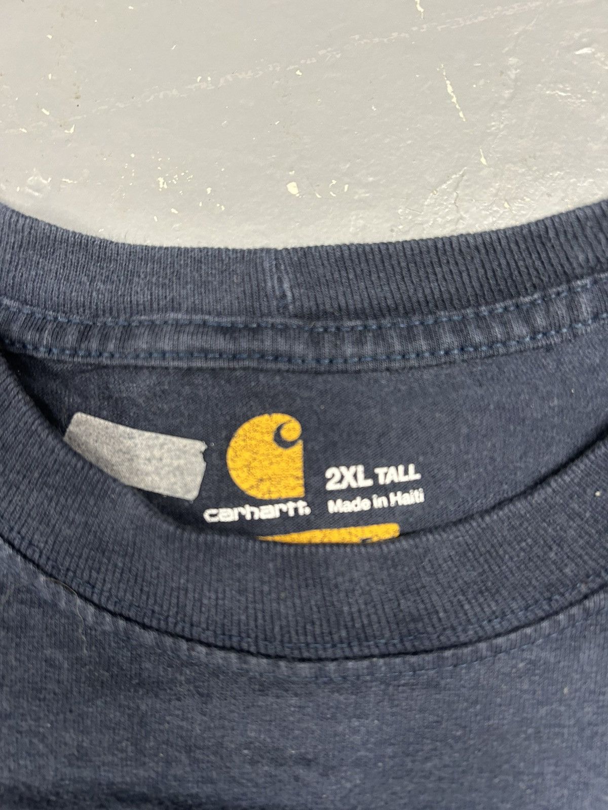 Carhartt × Vintage Crazy Y2K Essential Carhartt Navy Longsleeve Tee Shirt Size US XXL / EU 58 / 5 - 3 Thumbnail
