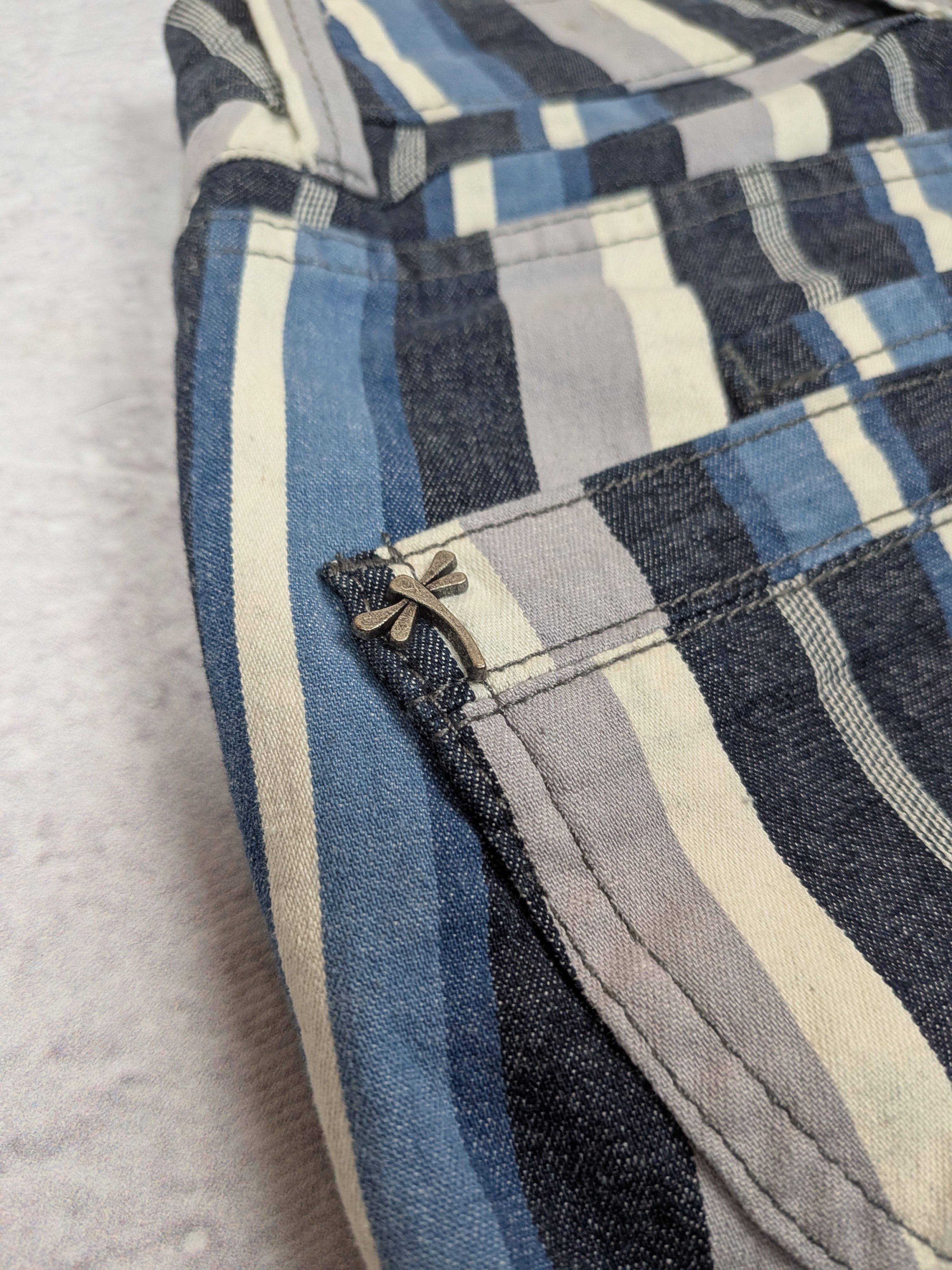 Other COCCARA Women Low Rise Skinny Stripes Jeans Handmade Size 27 Size 27" / US 4 / IT 40 - 5 Thumbnail
