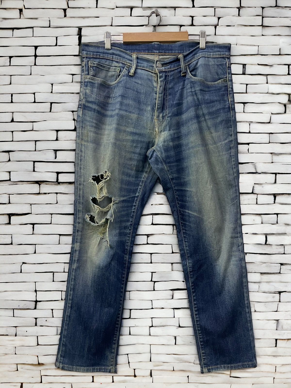 Levi's × Levi's Vintage Clothing × Vintage Vintage Levis 541 Distressed Crashed Tapered Leg Jeans Size US 34 / EU 50 - 1 Thumbnail