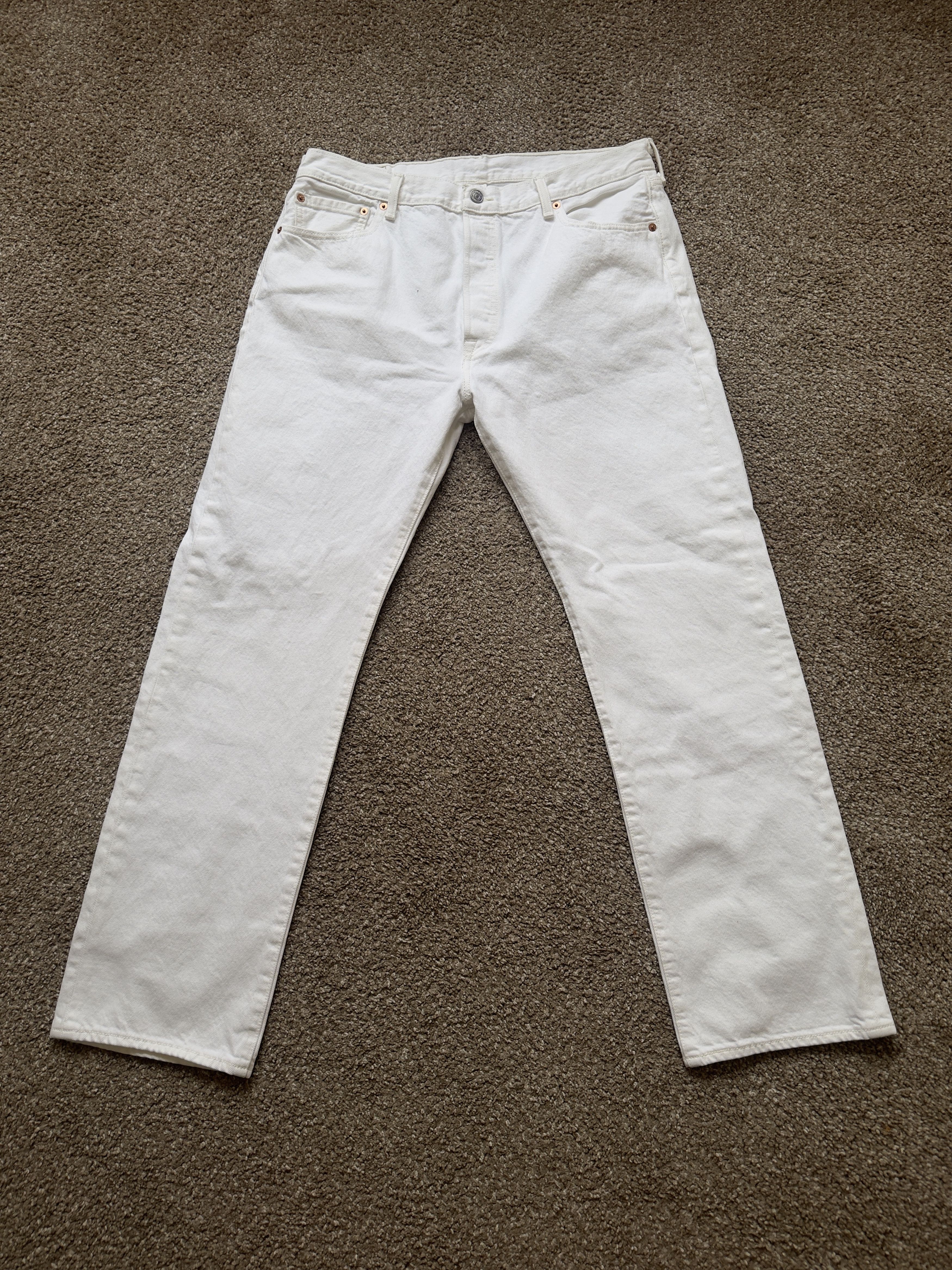 Levi's Levi 501s White 34x31 Size US 34 / EU 50 - 1 Thumbnail