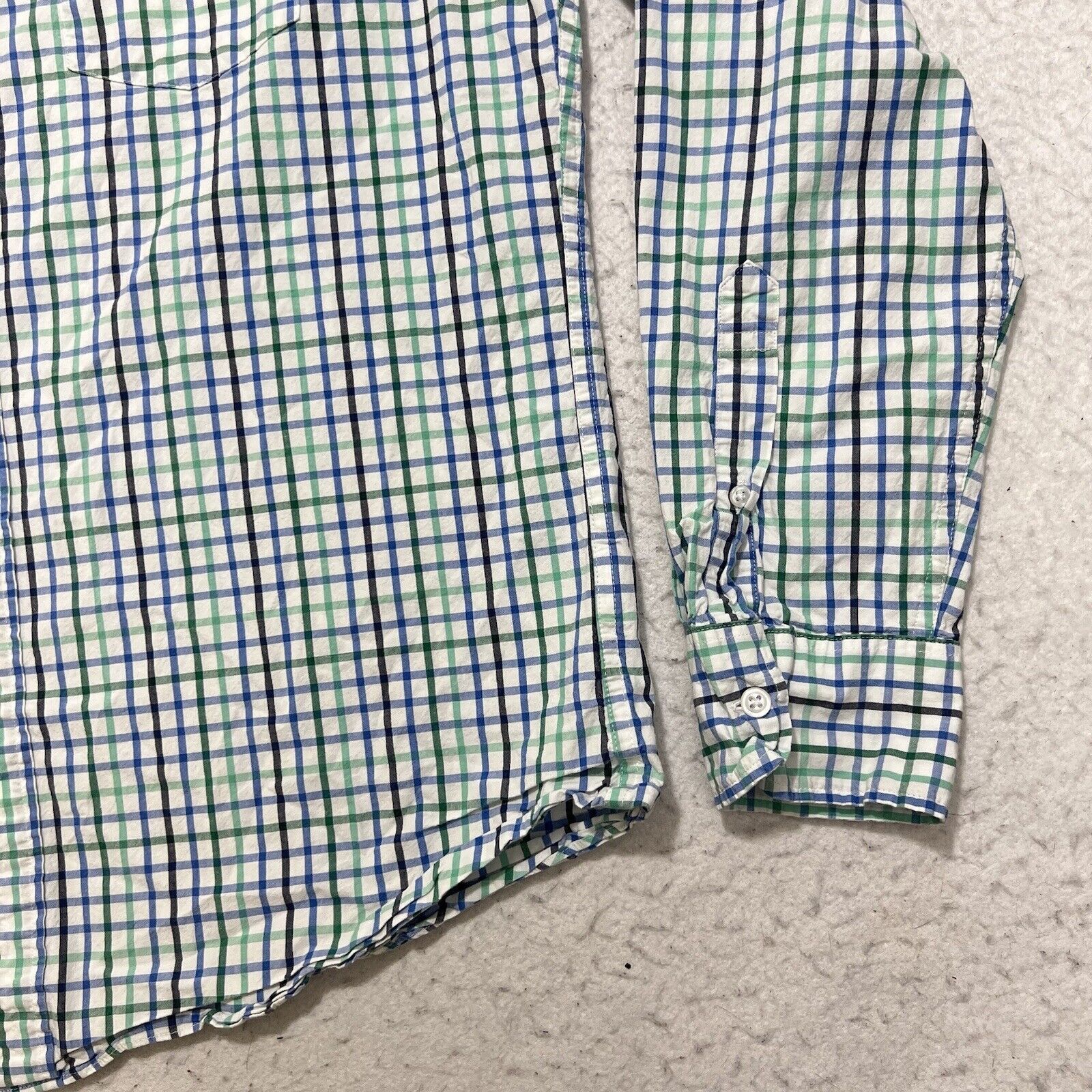 J.Crew J. Crew Button Up Blue Green Plaid Striped Dress Shirt Size US L / EU 52-54 / 3 - 6 Thumbnail