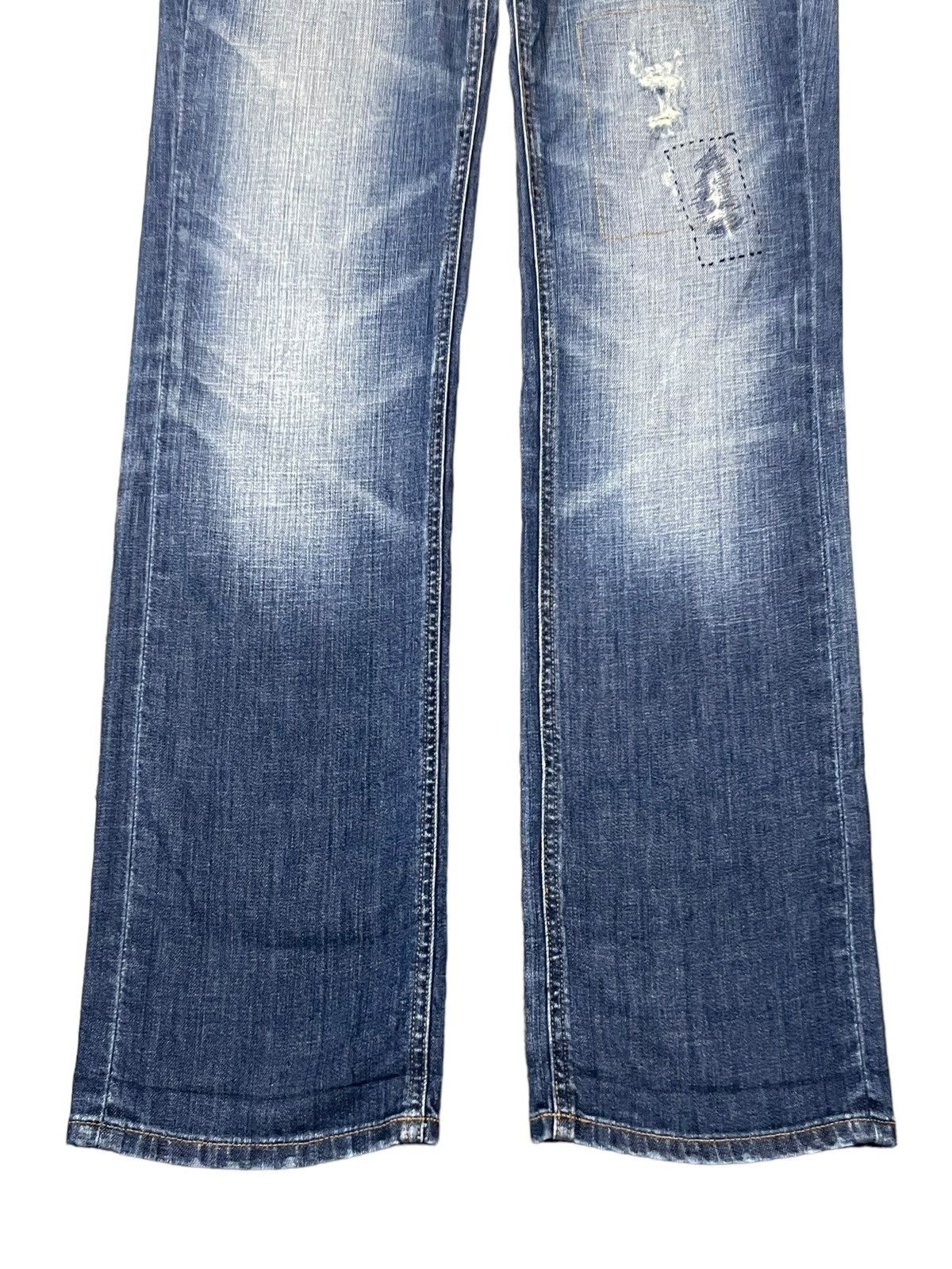 Balenciaga × Gap × Kanye West Vintage Y2K Gap 1960 Easy Straight BlueWash Distressed Jeans Size 31" - 3 Thumbnail