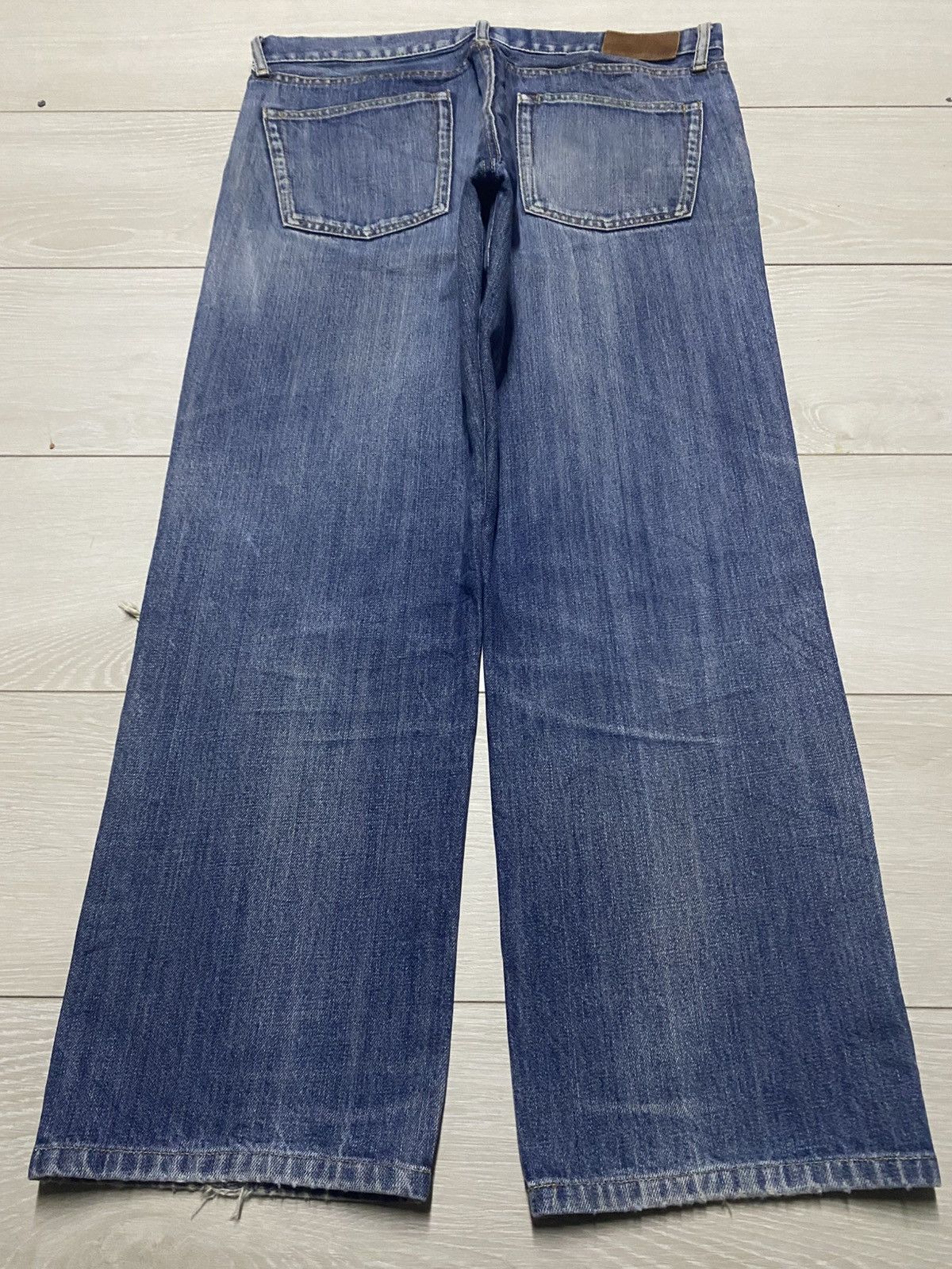 Uniqlo Vintage Japanese Brand Uniqlo S002 Faded Distressed Baggy Size US 36 / EU 52 - 2 Thumbnail