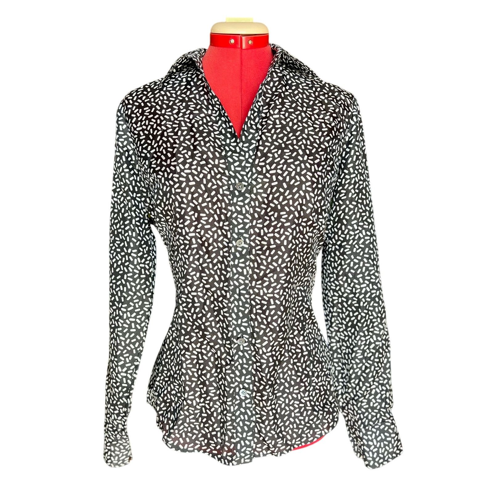 Brooks Brothers Vintage Brooks Brothers Silk Geometric Print Blouse - Size 6 Size M / US 6-8 / IT 42-44 - 1 Thumbnail