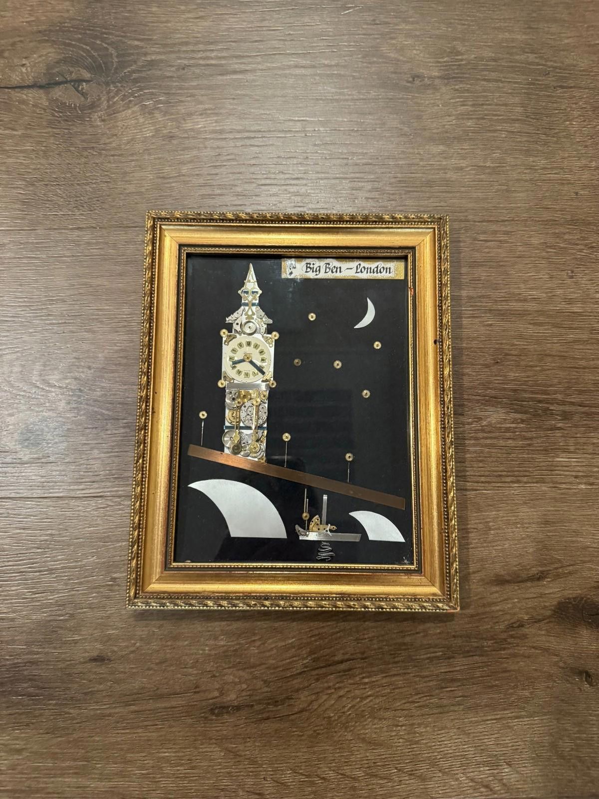 Other Vintage Framed Big Ben London Horological Collage Watch Part Size ONE SIZE - 1 Thumbnail