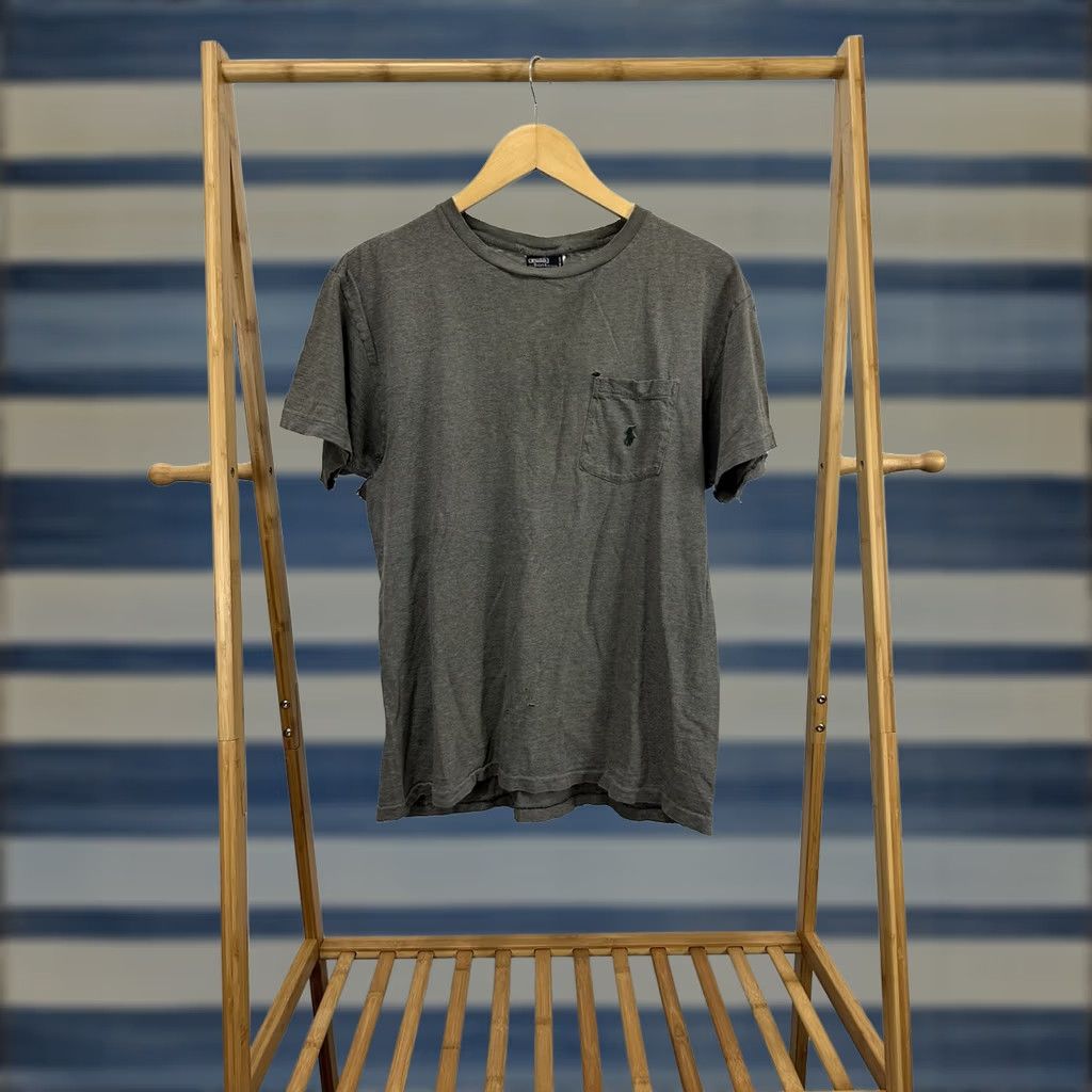 Polo Ralph Lauren VTG Polo Ralph Lauren Pony Pocket Front Thrashed Worn T-Shirt Size S Charcoal Mens Short Sleeve Distressed 90s Polo Shirt Size US S / EU 44-46 / 1 - 1 Thumbnail