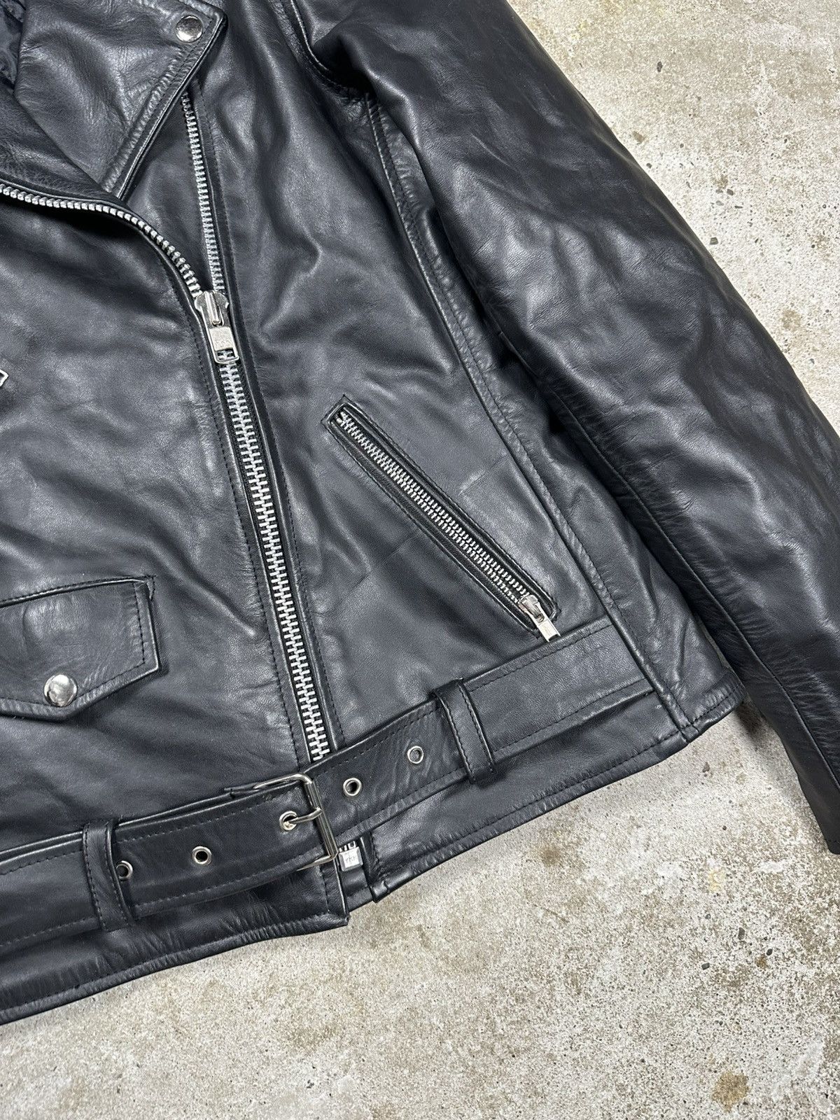 Other Vintage Y2K Ramones Black Moto Biker Leather Jacket Heavy Size US S / EU 44-46 / 1 - 6 Thumbnail