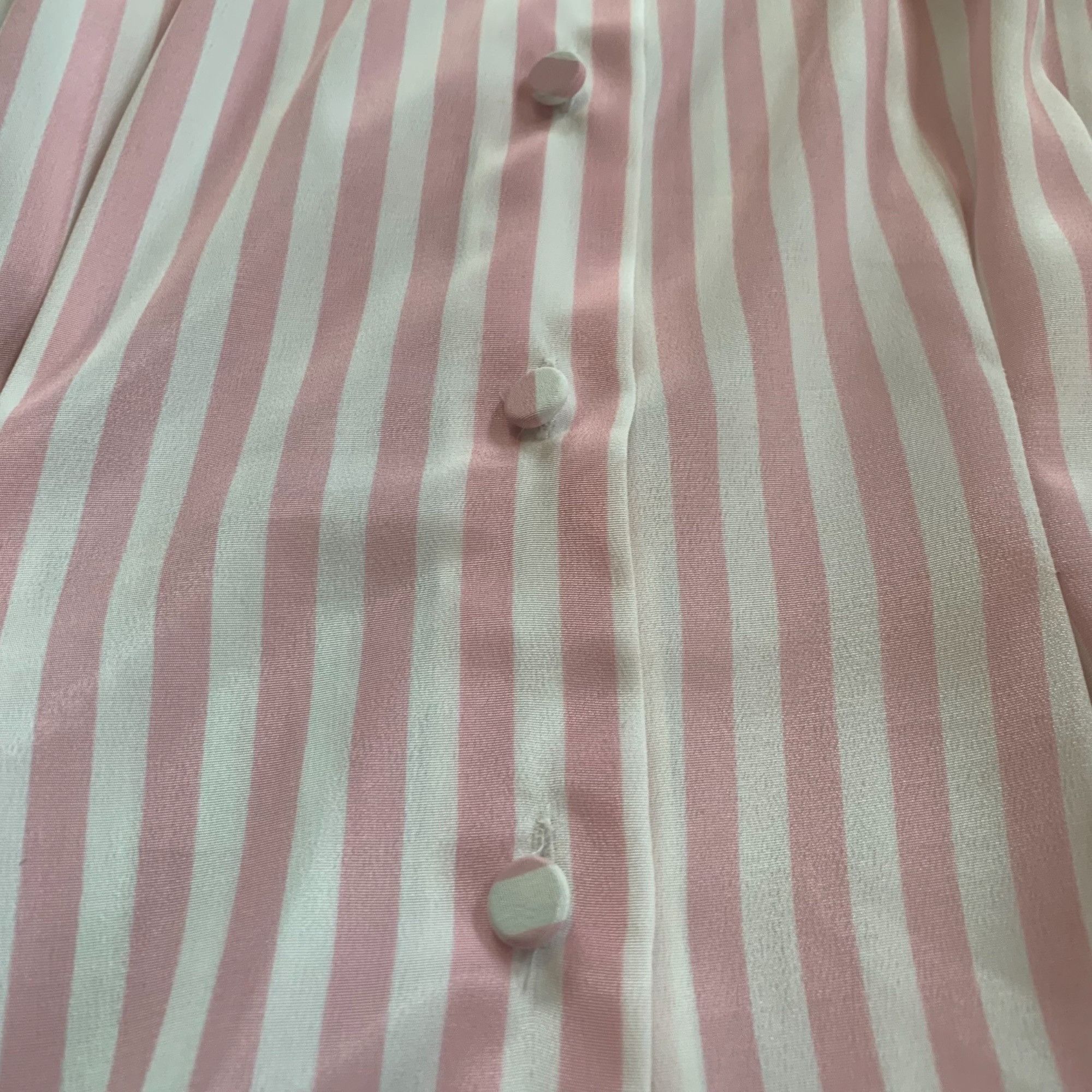 Vintage Vintage Whitney Lang Petite Striped Pastel Goth Blouse 8 Size M / US 6-8 / IT 42-44 - 5 Thumbnail
