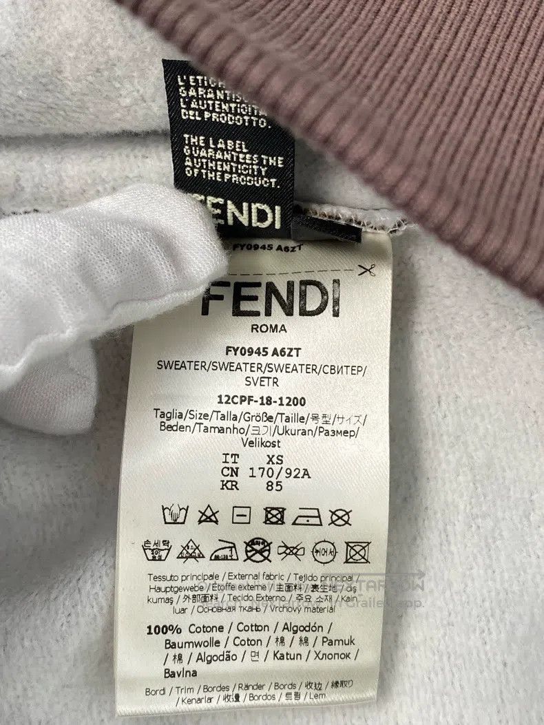 Fendi Fendi Dark Brown Logo Letter Printed Cotton Hooded Sweatsh Size US XS / EU 42 / 0 - 6 Thumbnail