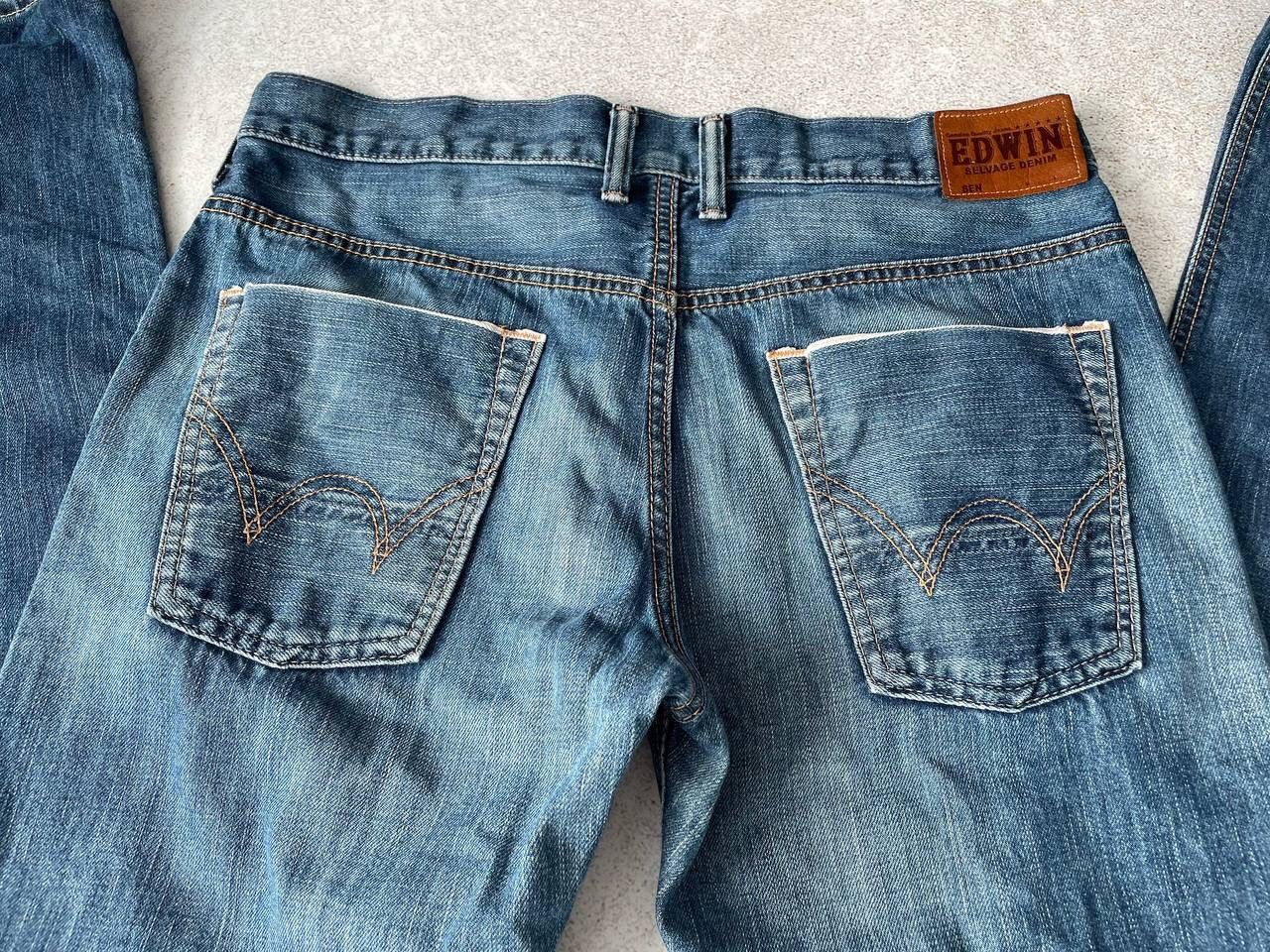 Edwin × Japanese Brand × Vintage Vintage Edwin SK505N Selvage Denim Pants Y2K Ultra Rare Item Size US 33 - 2 Thumbnail