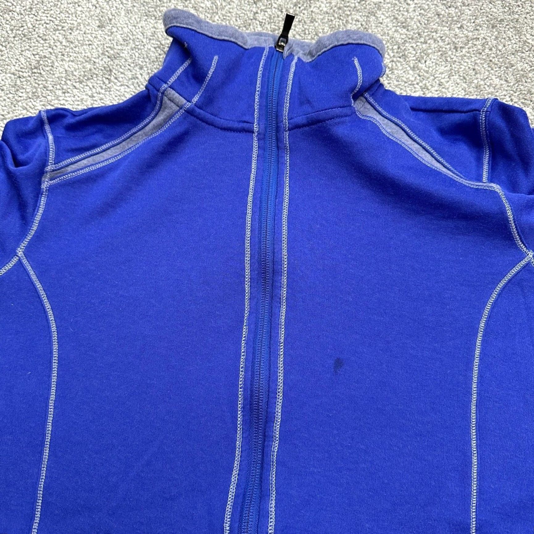 Vintage Columbia Omni Wick Active Jacket Womens Small Blue Full Zip Thumbholes Cotton Size S / US 4 / IT 40 - 3 Thumbnail
