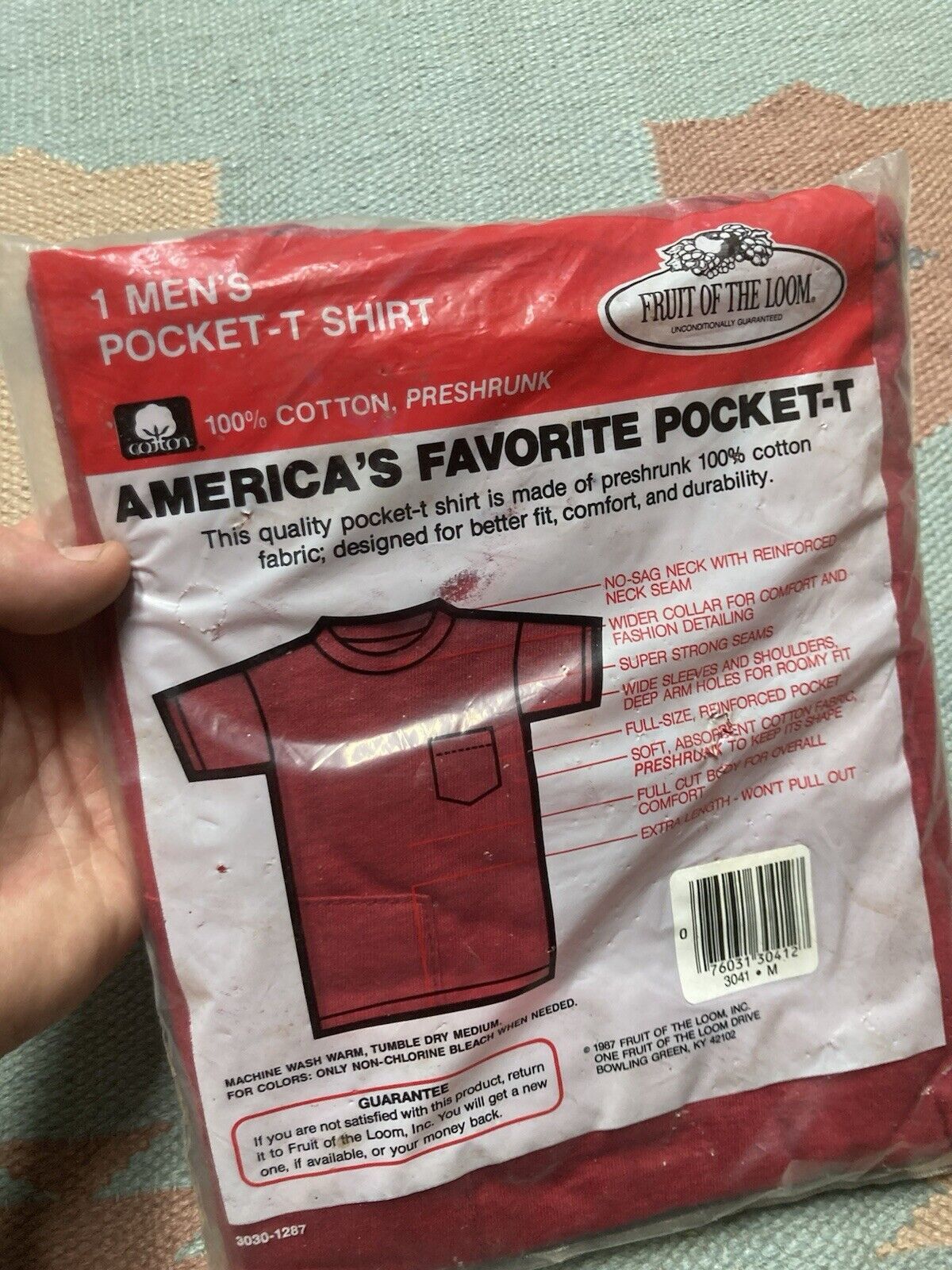 Fruit Of The Loom × Vintage Vtg 80s pocket t shirt fruit of the loom DEADSTOCK blank M Size US M / EU 48-50 / 2 - 5 Thumbnail