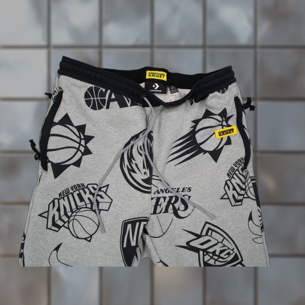 Chinatown Market x Converse Joggers Mens Large Gray AOP Basketball NBA 34x29