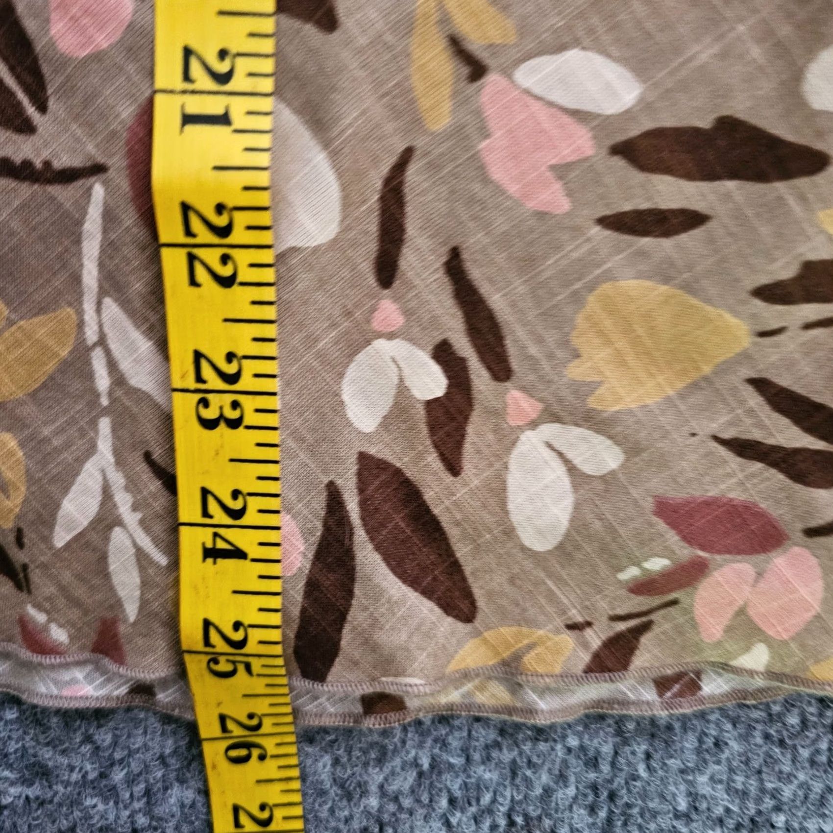J. Jill J Jill Skirt Women Large Brown Beige Floral A-Line Lined Side Zip Career Size 36" / US 14 / IT 50 - 6 Thumbnail
