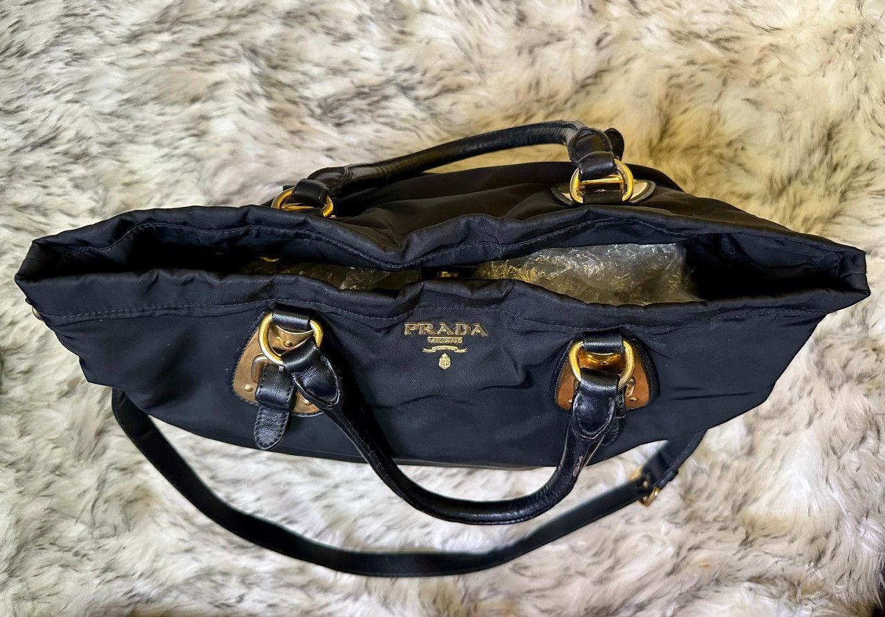 Prada Authentic Prada Tessuto Soft Calf Leather Shopping Tote Bag Size ONE SIZE - 5 Thumbnail
