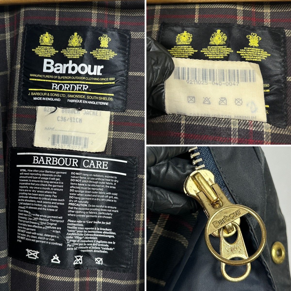 Barbour Vintage Barbour Border Waxed Coat Jacket Made in England Size US S / EU 44-46 / 1 - 22 Thumbnail