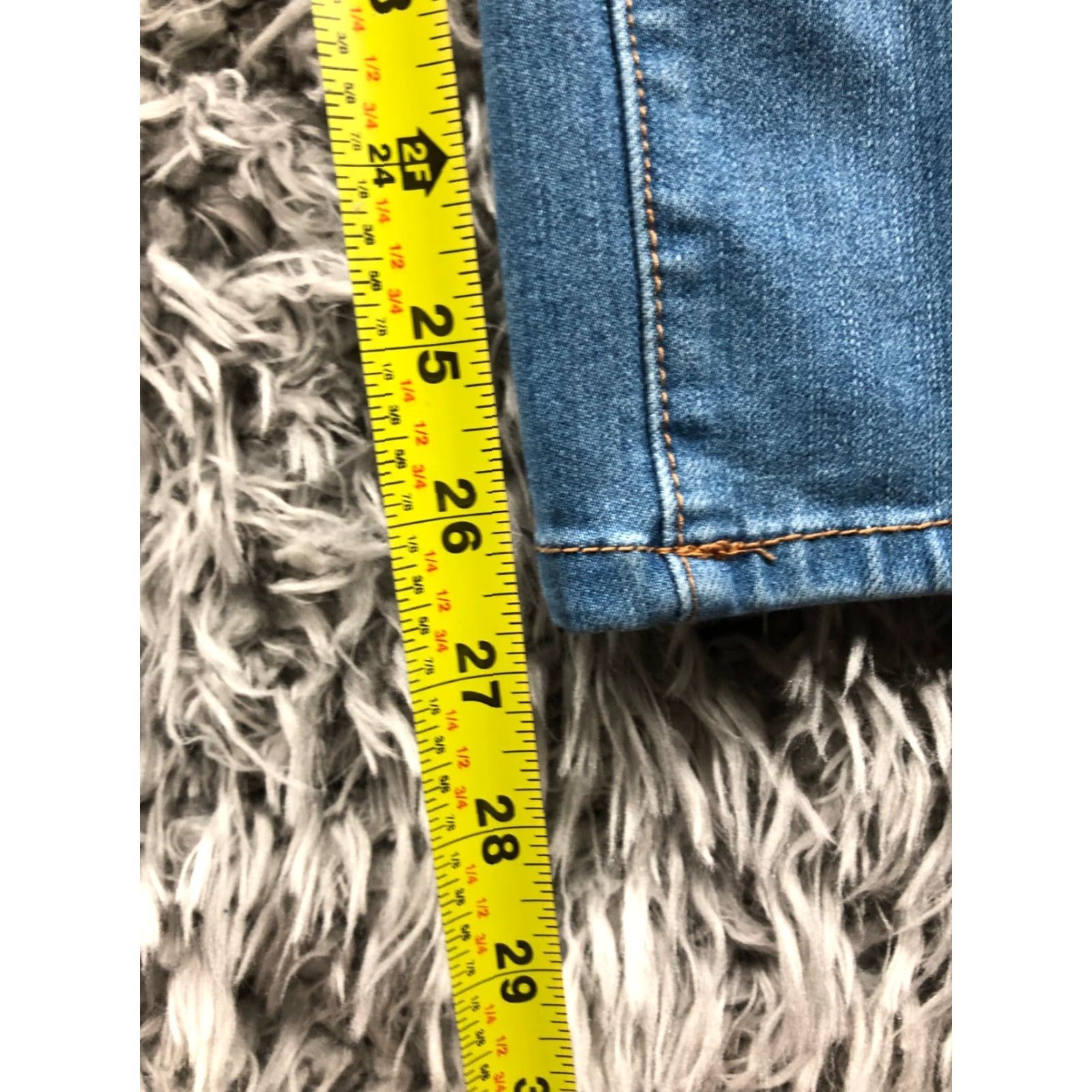 Faded Glory Faded Glory Ultimate Skinny Jeans Womens 12 Regular Dark Blue Denim Slim Fit 5-Pocket Mid Rise Jeans Womens Size 34" / US 12 / IT 48 - 3 Thumbnail