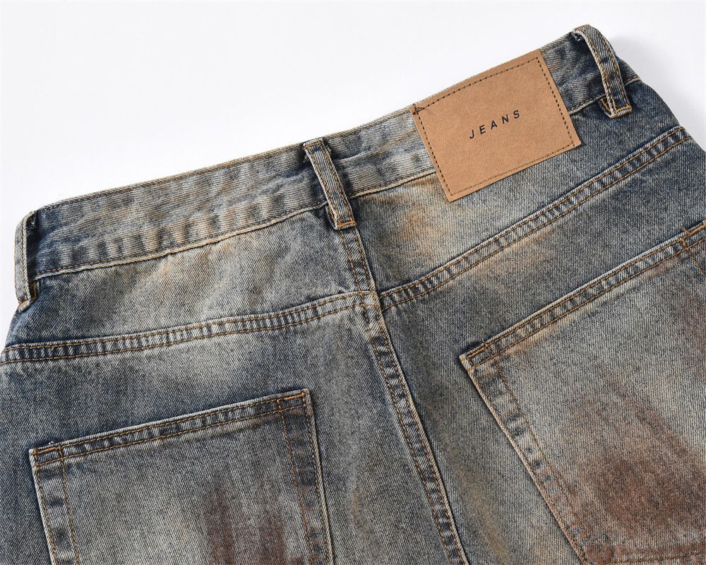 Japanese Brand Punk ink-splashed distressed dirty ripped loose jeans Size US 32 / EU 48 - 4 Thumbnail