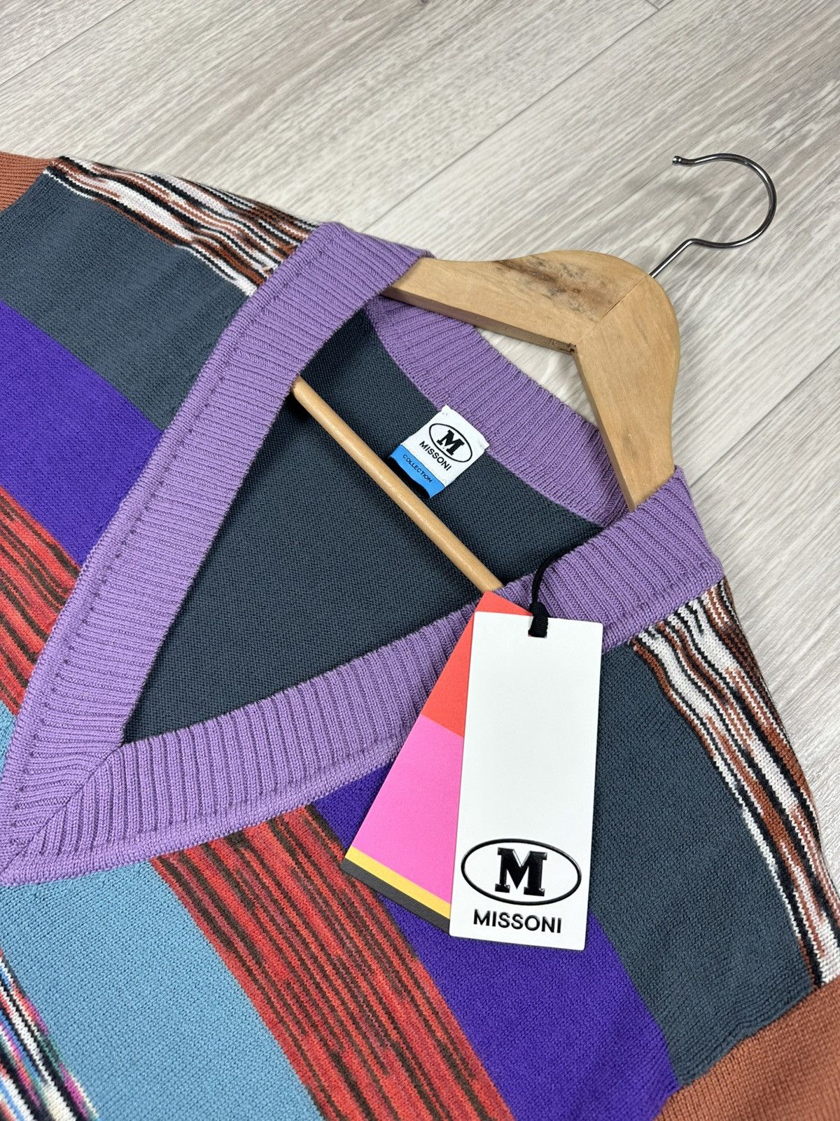 Missoni New Missoni Wool Pullover Sweater Striped Multicolour Size S / US 4 / IT 40 - 6 Thumbnail