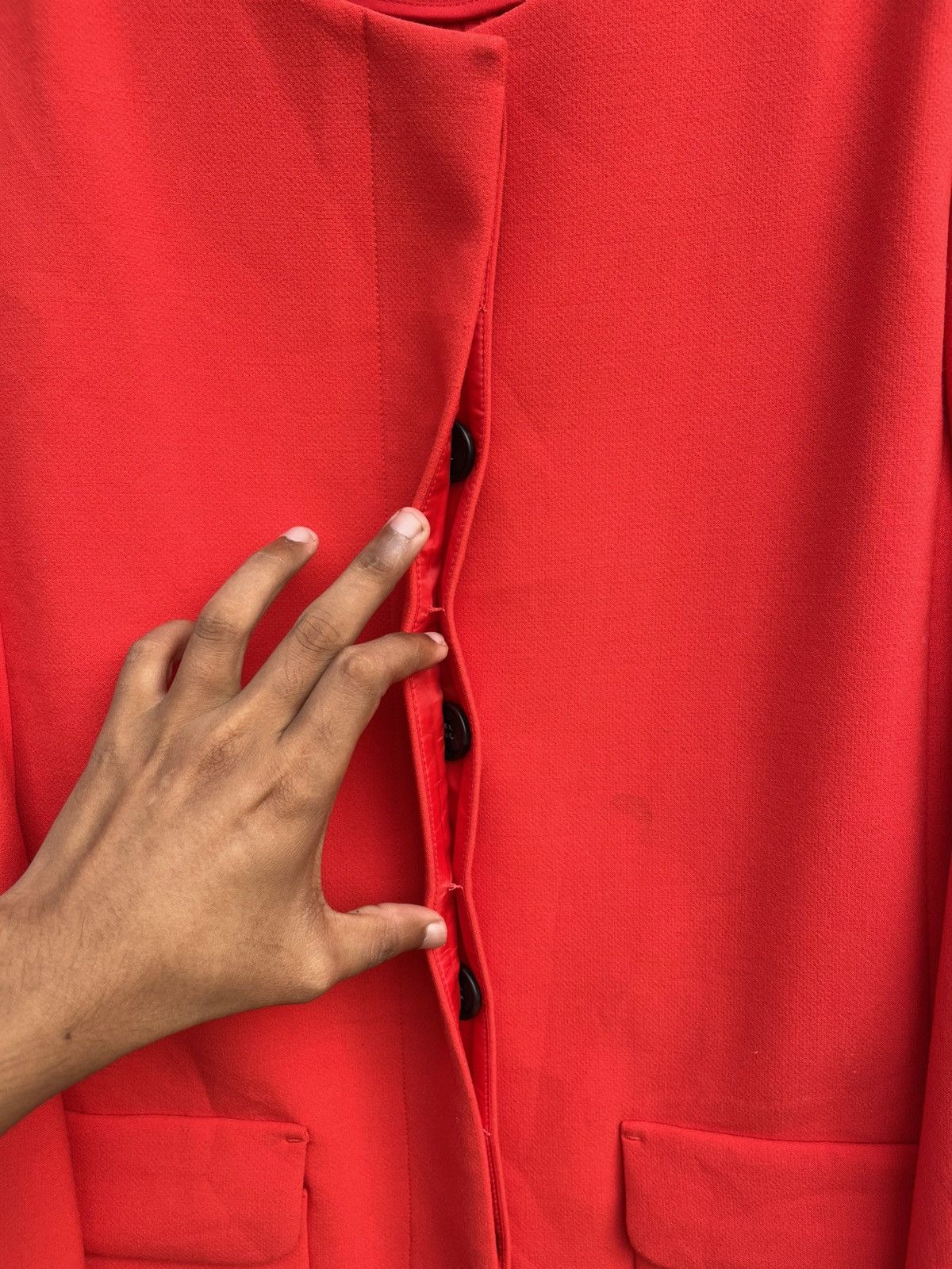 Uniqlo Uniqlo women's Collarless Single-brested Red Coat Size M / US 6-8 / IT 42-44 - 6 Thumbnail