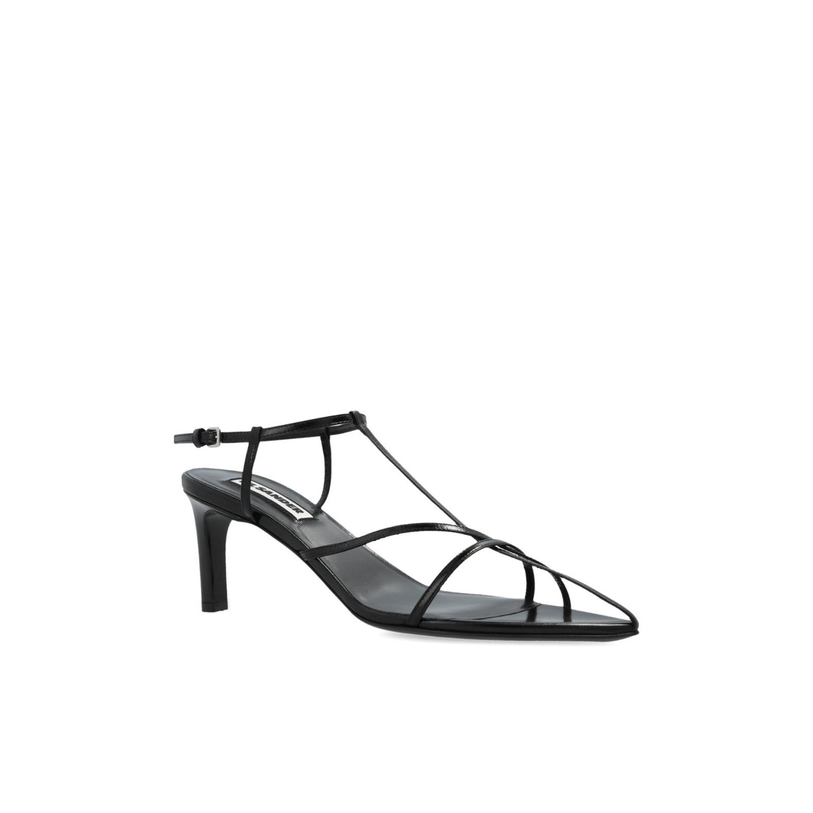 Jil Sander JIL SANDER Black Leather Heeled Sandals New & Authentic (Wom Size US 8 / IT 38 - 2 Thumbnail