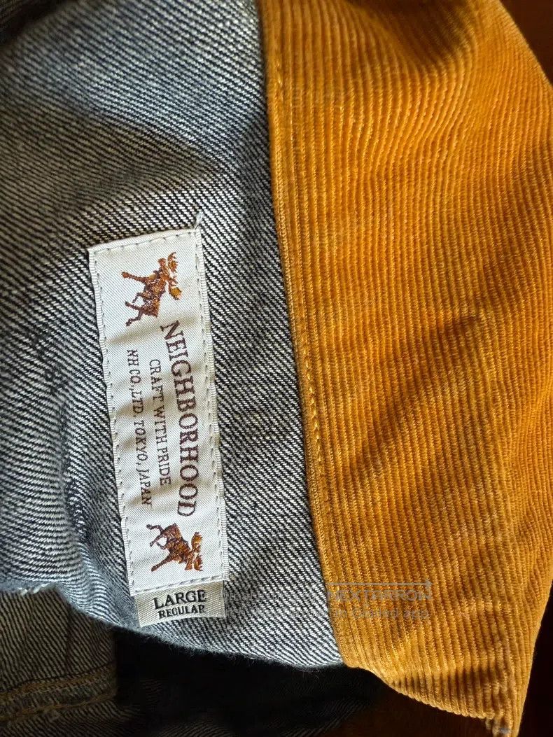 Other Neighborhood Corduroy Collar Denim Jacket Size US L / EU 52-54 / 3 - 3 Thumbnail