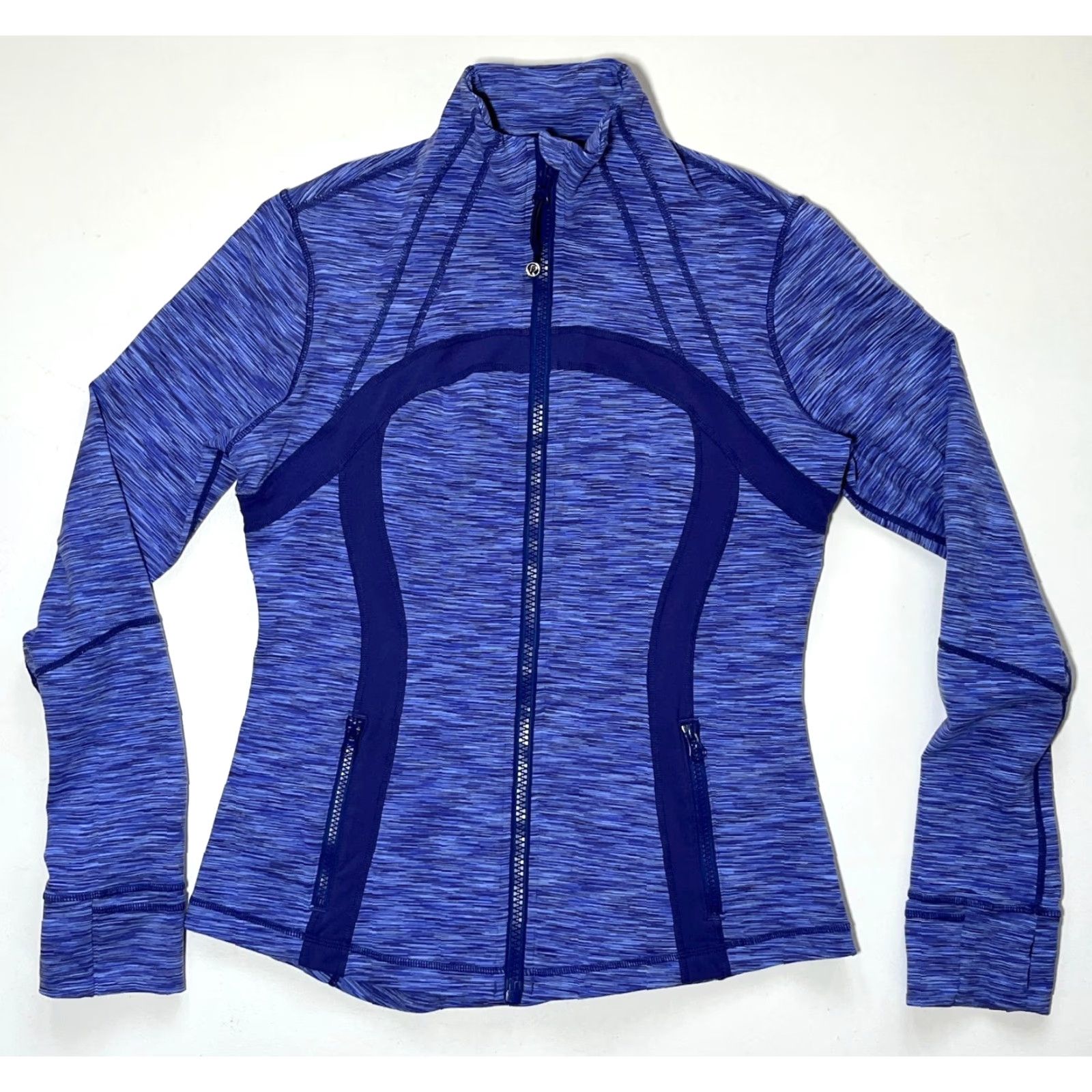 Lululemon Women’s Lululemon Define Jacket in Blue Spacedye Pattern Sz 10 Size L / US 10 / IT 46 - 4 Thumbnail