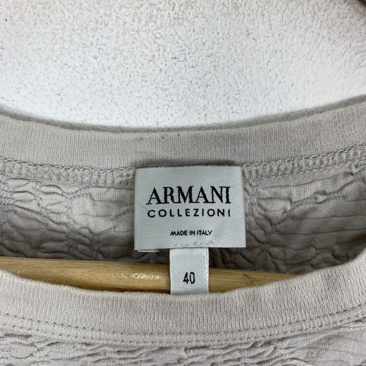 Armani ARMANI COLLEZIONI Italian Brand Textured Short Sleeve Tshirt Size S / US 4 / IT 40 - 4 Thumbnail