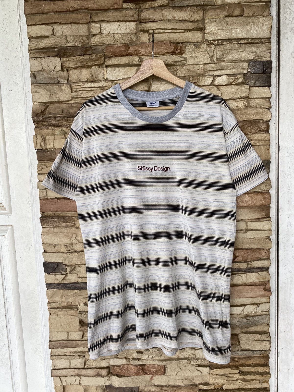 Stussy Vintage Stussy Stripe Tshirt Size US L / EU 52-54 / 3 - 1 Thumbnail