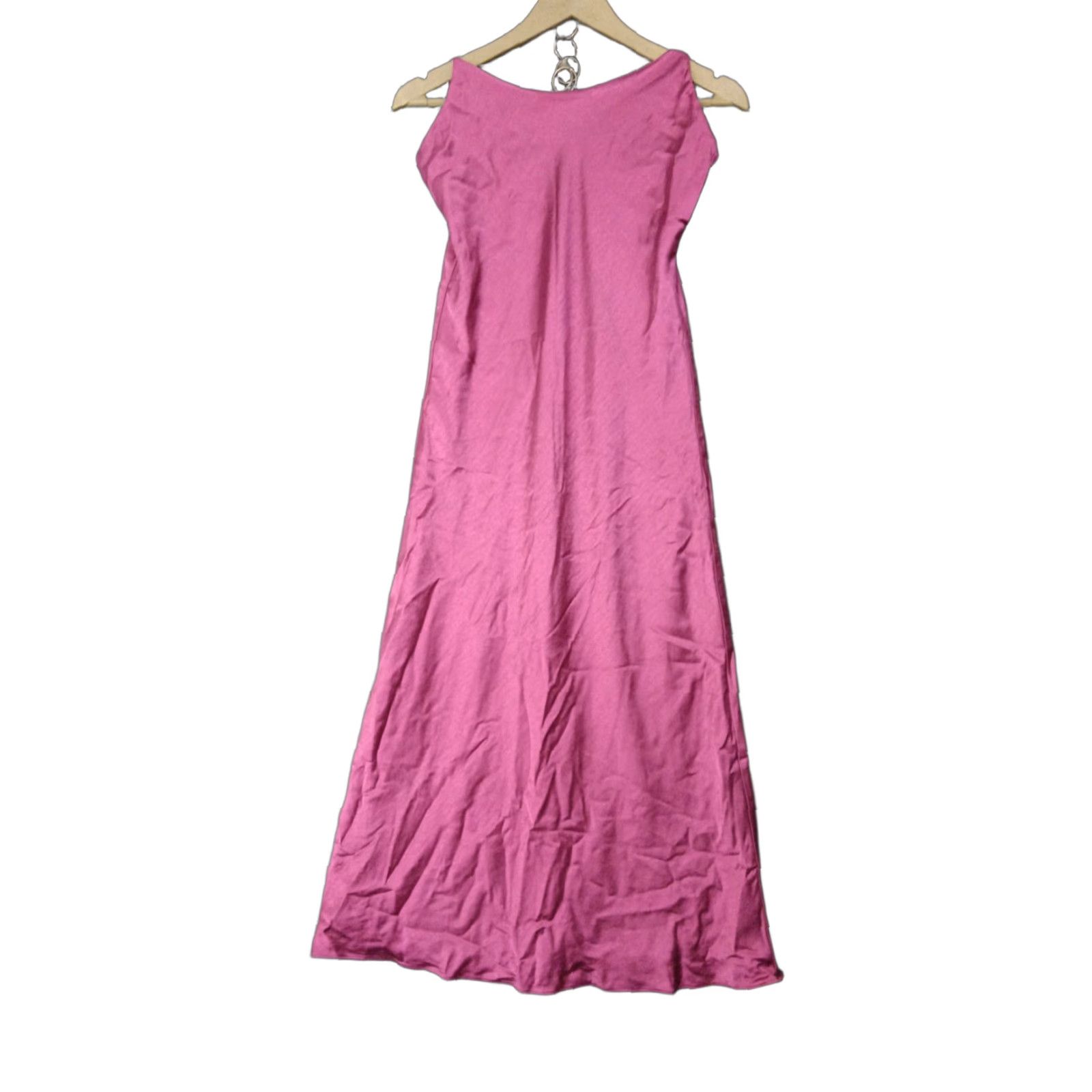 Vintage Line & Dot Dress Women's Maxi Sleeveless Size Small Hot Pink Size S / US 4 / IT 40 - 1 Thumbnail