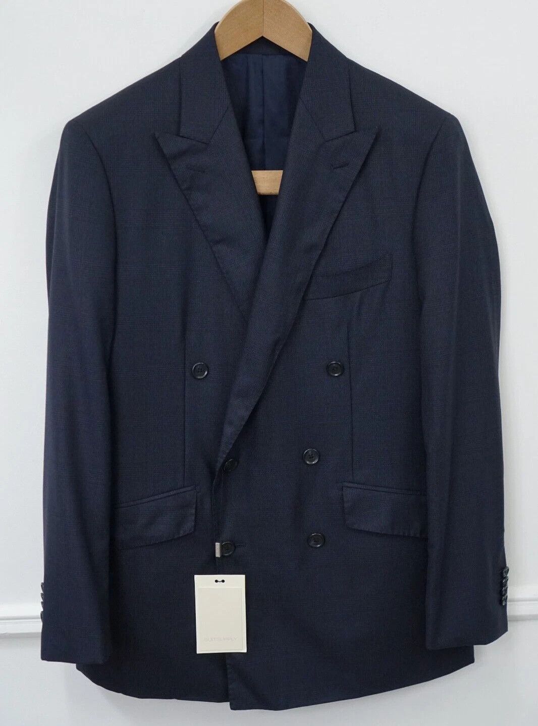 Suitsupply Men Suitsupply Blazer Double Breasted Peak Lazio Blue US36 Size 36R - 1 Thumbnail