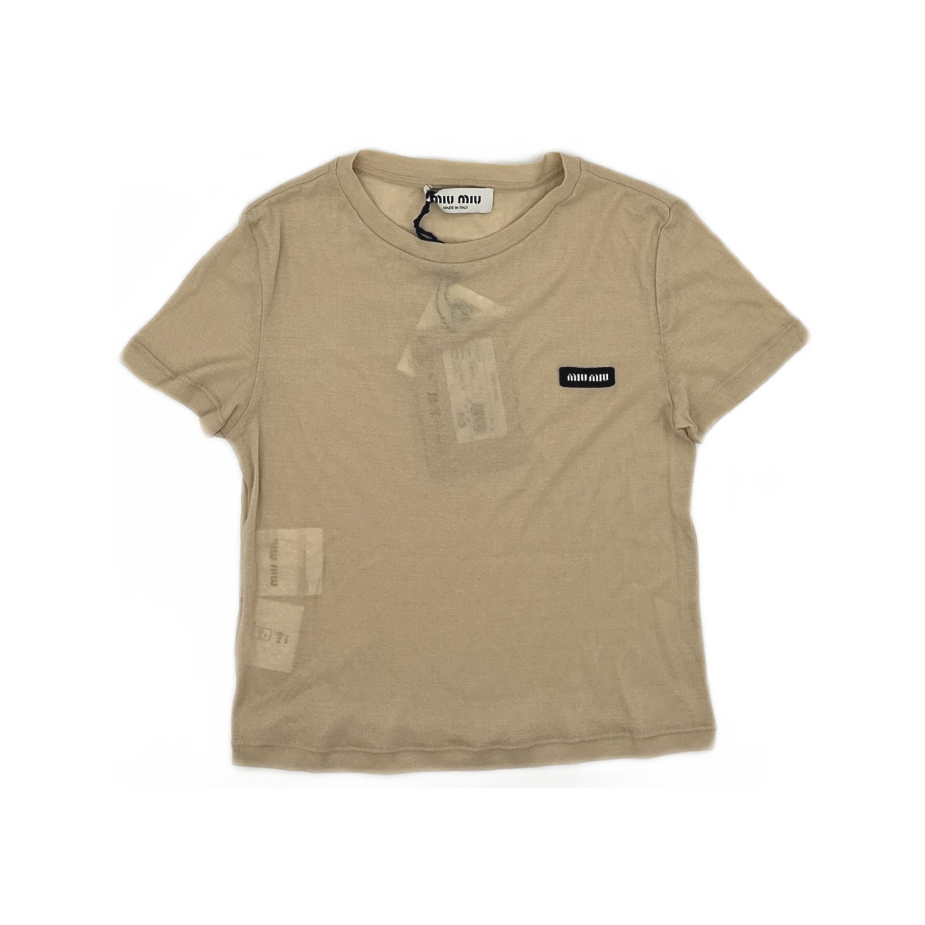 Miu Miu Miu Miu Logo Patch T-Shirt Size XS Size XS / US 0-2 / IT 36-38 - 1 Thumbnail