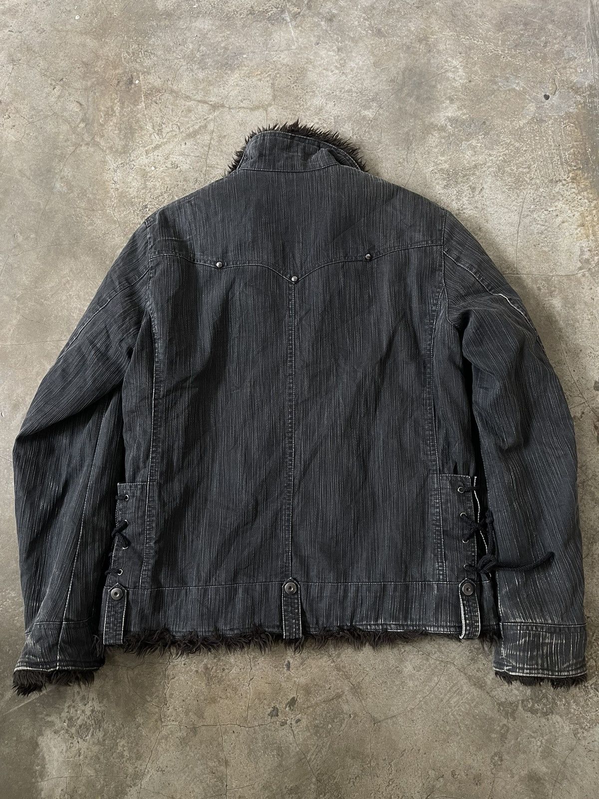 Mossimo Y2K Mossimo Fur Rider Jacket Gothic Opium Style LGB Japanese Size US L / EU 52-54 / 3 - 2 Thumbnail