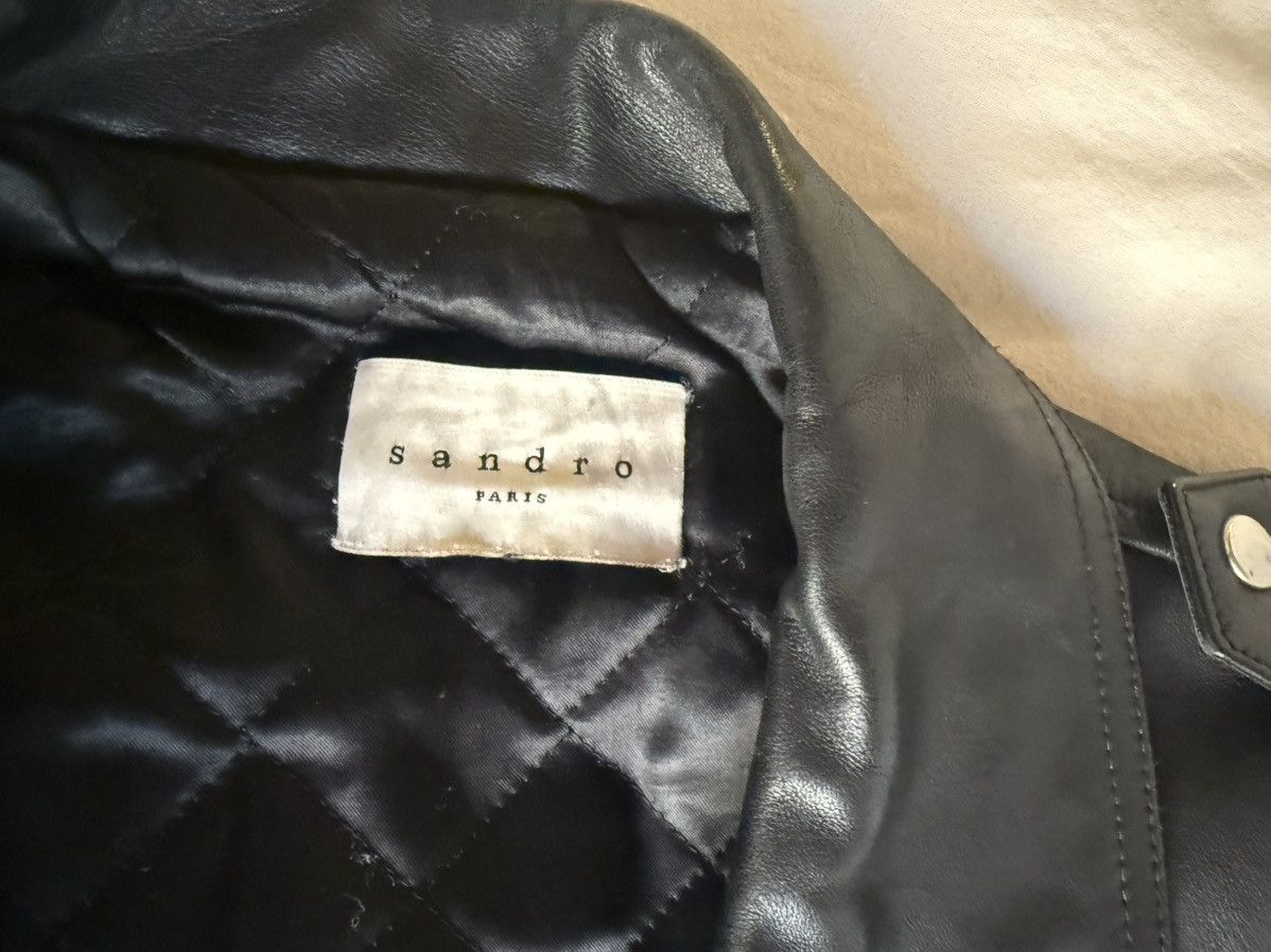 Sandro Sandro leather biker jacket Size US XL / EU 56 / 4 - 12 Thumbnail