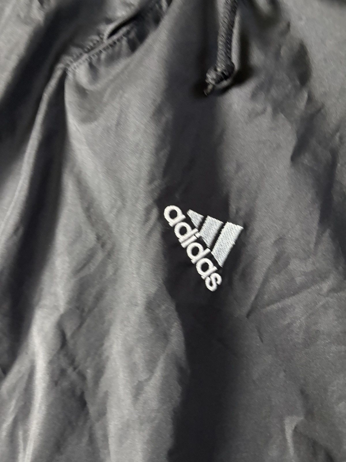 Adidas × Vintage Vintage 90s Black Adidas windbreaker with hood Size US XL / EU 56 / 4 - 6 Thumbnail