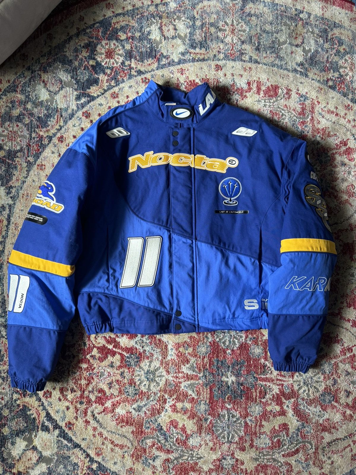 Pre-owned Drake X Nike Nocta X Kar L'art De L'automobile Racing Jacket M In Blue