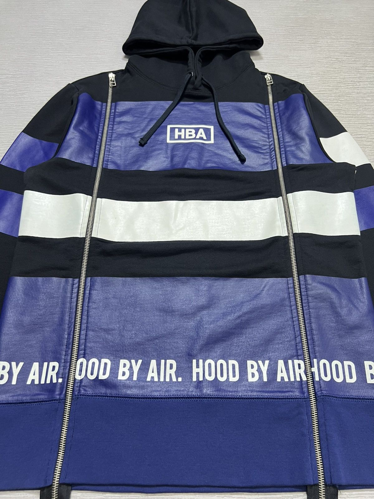 Hood By Air Hood by Air - Color Block Pattern Crewneck Double Zip Hoodie Size US XS / EU 42 / 0 - 7 Thumbnail