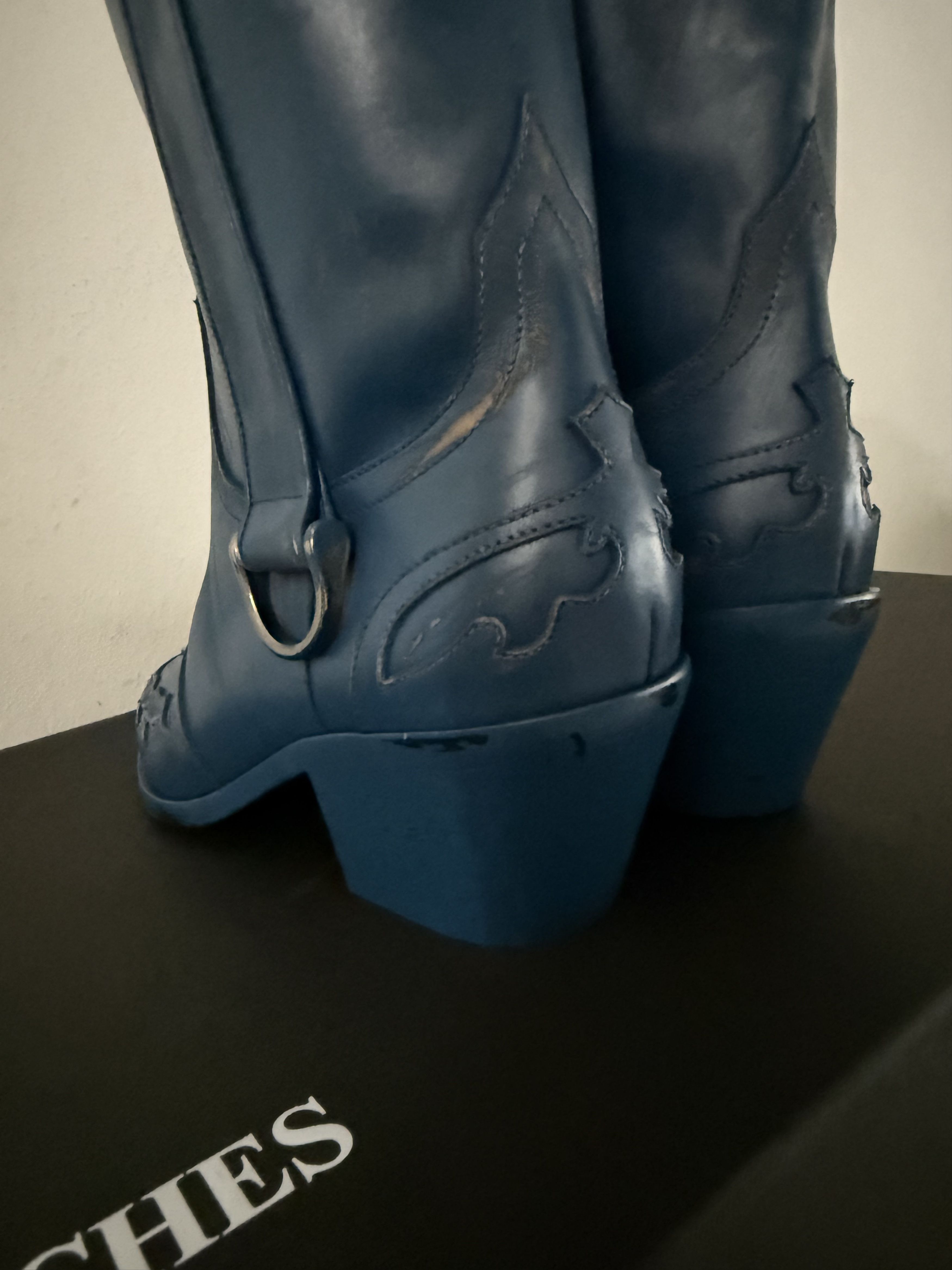 Enfants Riches Deprimes Distressed Leather Cowboy Boots Size US 9 / EU 42 - 7 Thumbnail