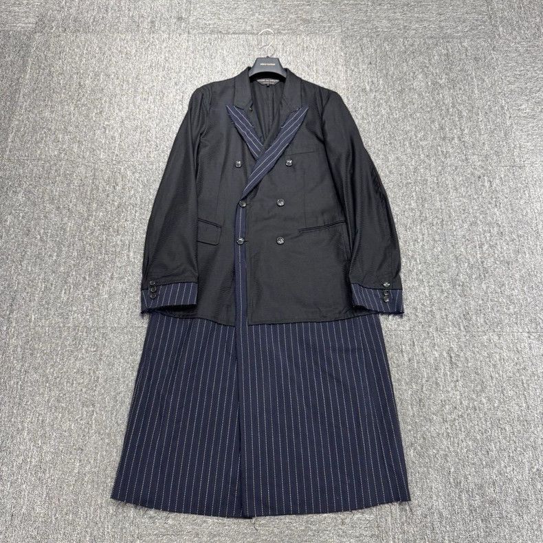 Comme des Garcons Comme Des Garcons Wool suit stitching striped coat Size US L / EU 52-54 / 3 - 1 Thumbnail