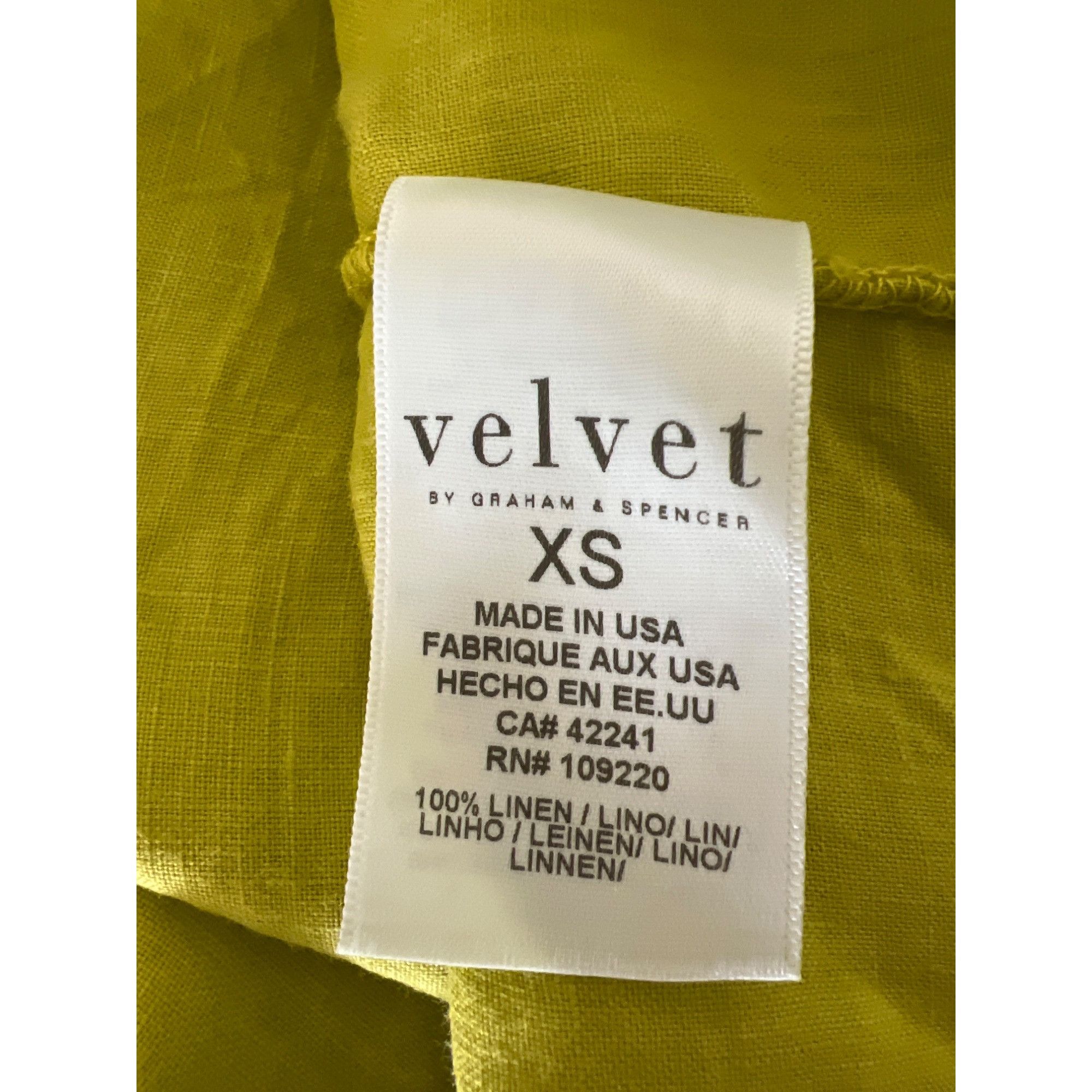 Velvet Velvet By Graham & Spencer Chartreuse Button-Down Midi Shirt Size XS / US 0-2 / IT 36-38 - 8 Thumbnail